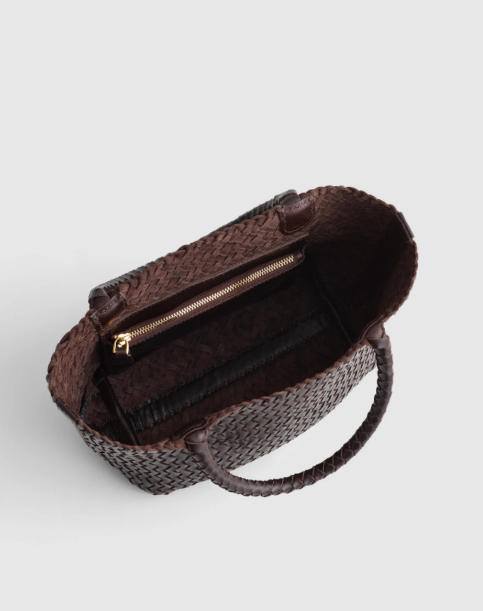 MADEWELL The Signature Woven Mini Tote, Coffee Bean (NEW)