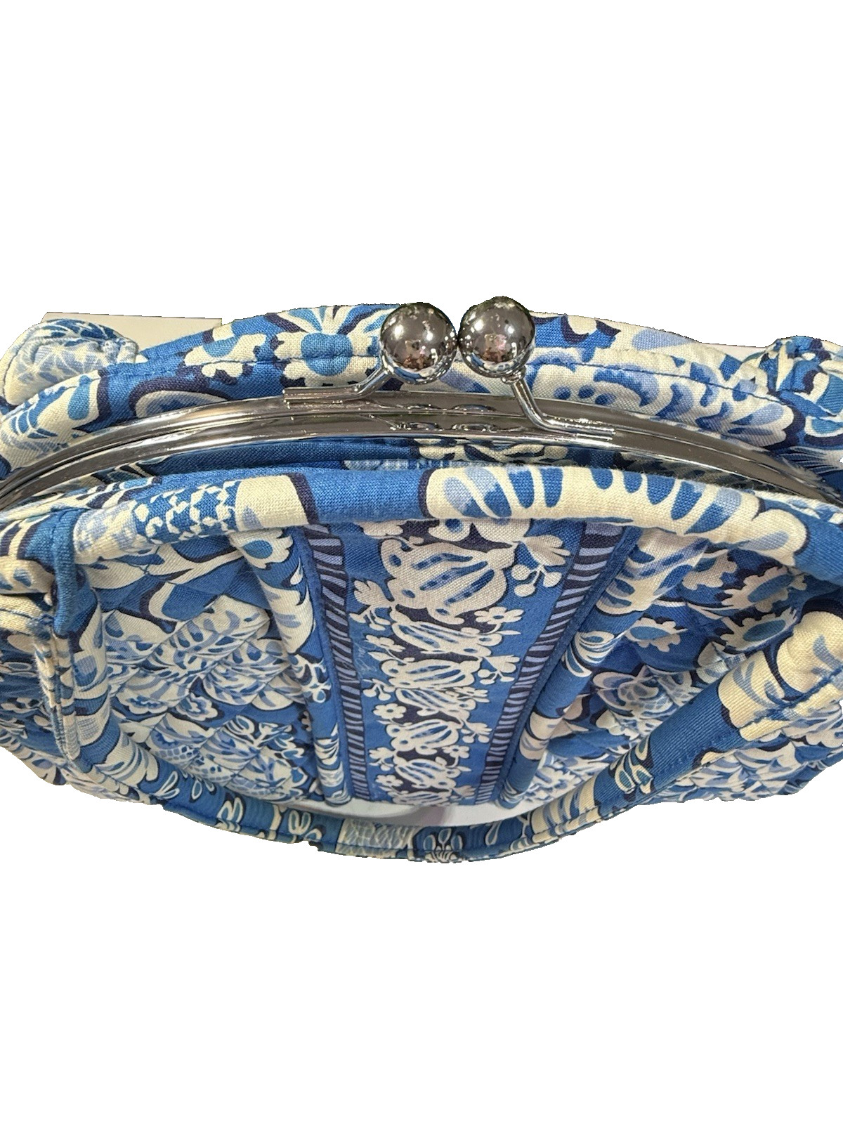 Vera Bradley Eloise Kiss Lock Shoulder Bag Blue Lagoon 13.5”Wx10.0”Hx6.0”D