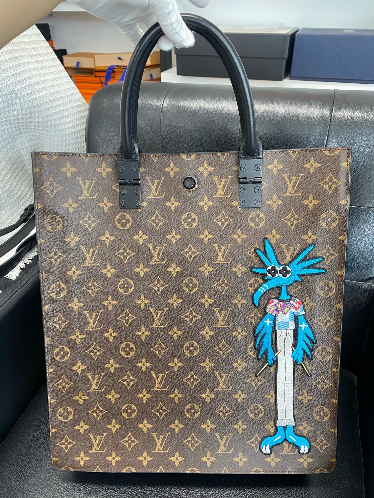 Louis Vuitton Pre-Owned Authentic Tote Shoulder Bag Brown M45667 36×36×9cm