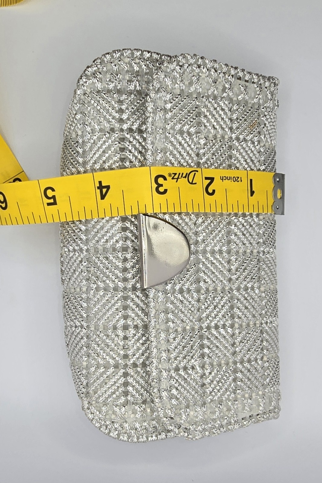 Off White Sparkle Clutch Purse