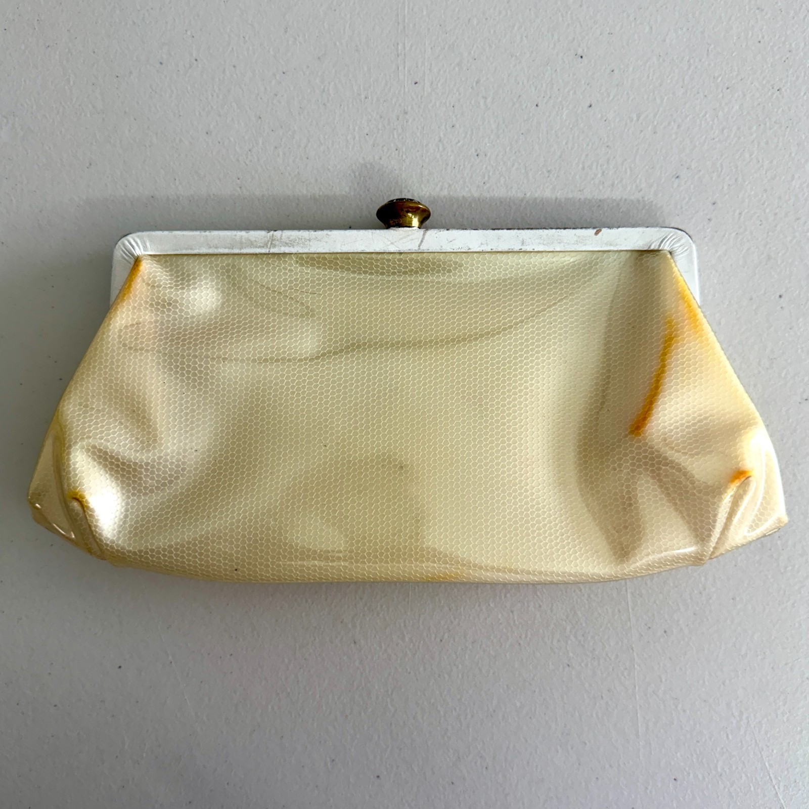 Vintage Vinyl Plastic Clutch Purse Lot 5 Mid Century Evening Handbags