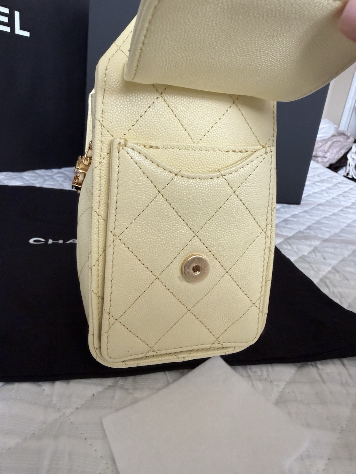Chanel 25 Mini – Light Yellow Brand New in Box