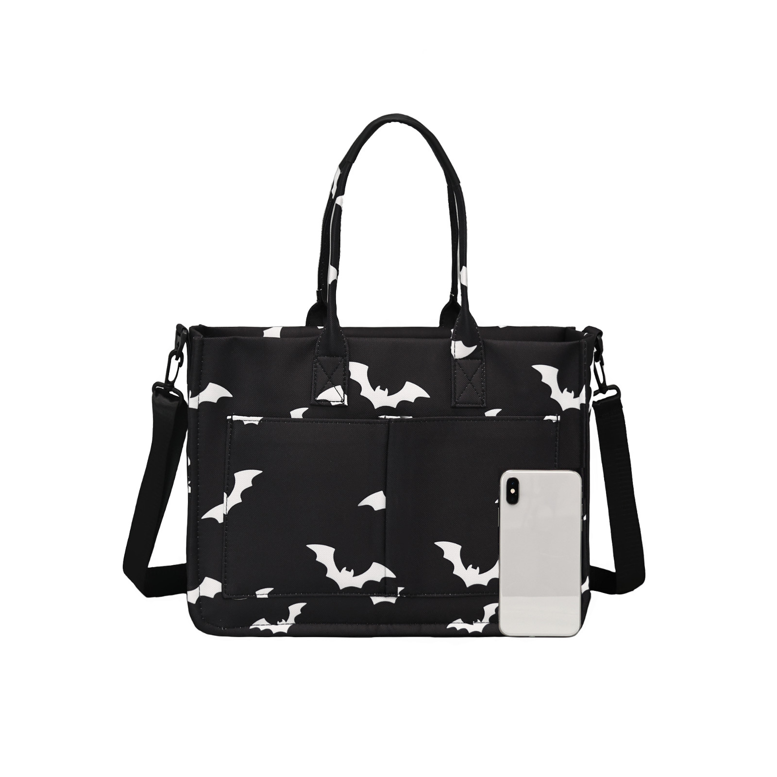 Halloween Canvas Candy Tote Bag with Handle Gift Bags for Trick or Treating