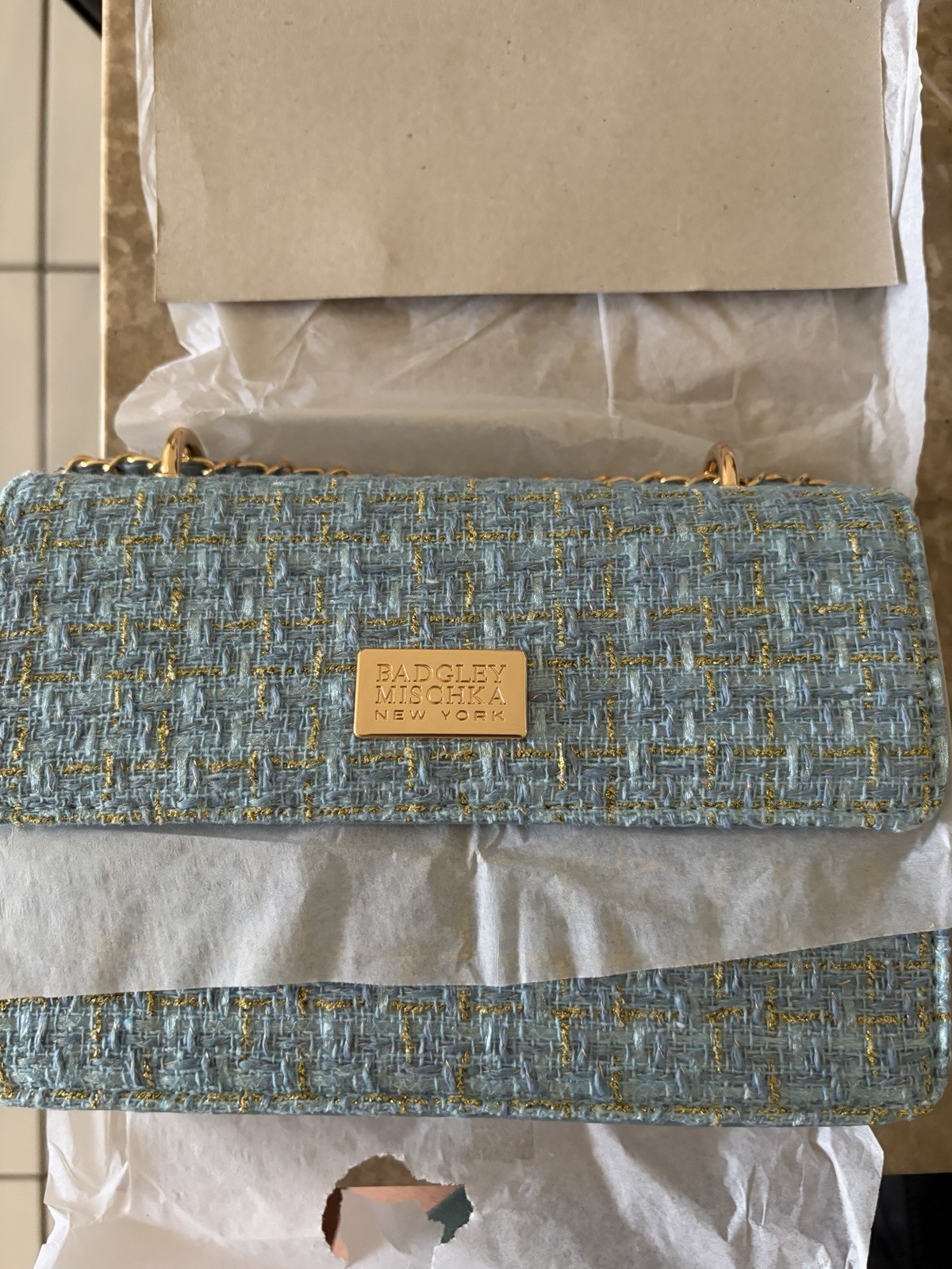 badgley mischka New York Bag blue BRAND NEW