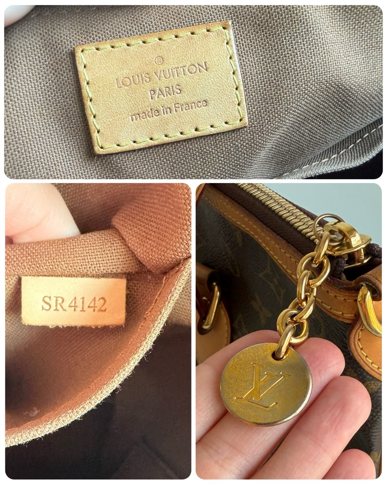 Authentic Louis Vuitton Palermo PM 2 Way Shoulder Crossbody Handbag Purse Tote