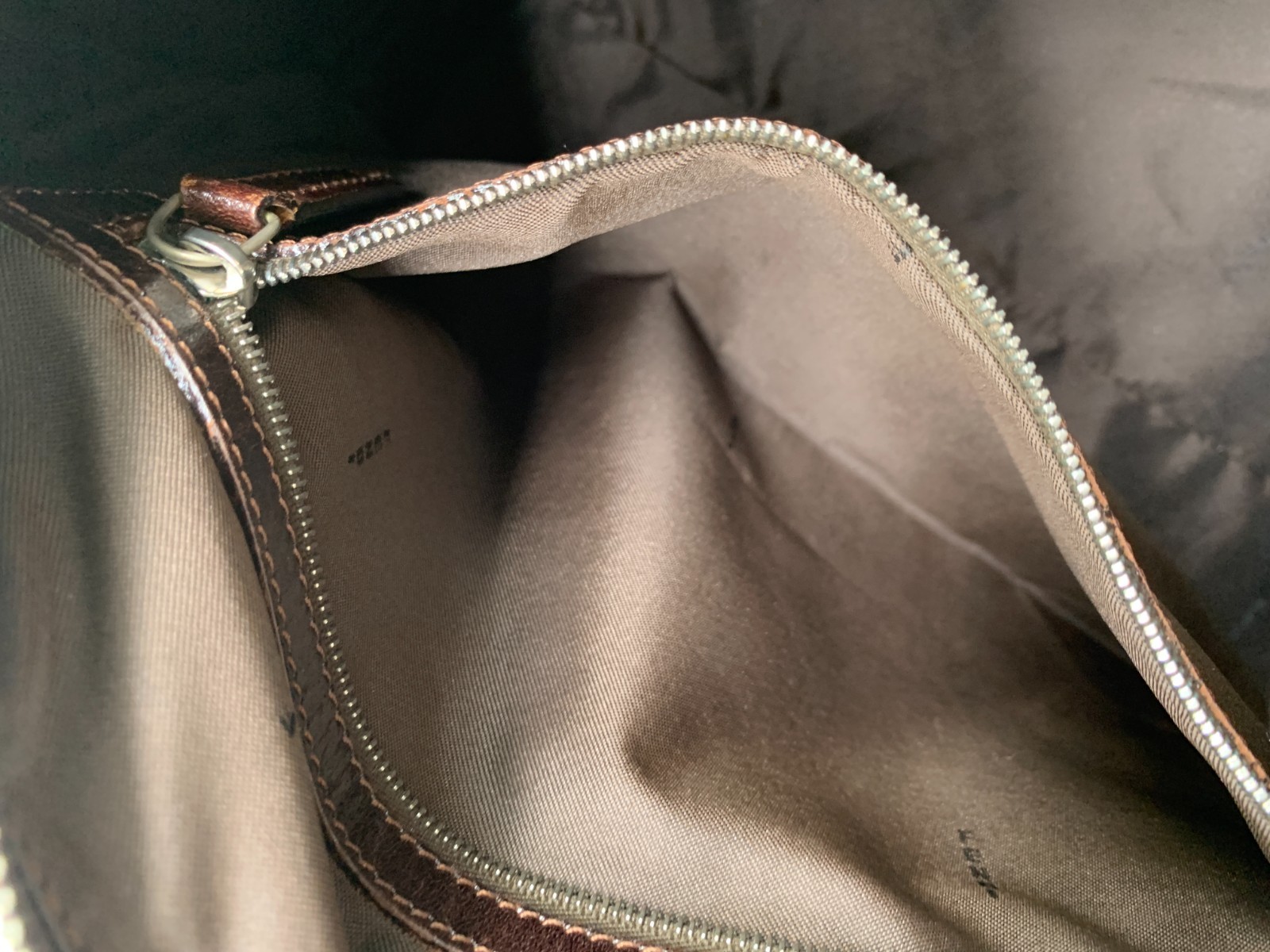 Authentic Fendi FF Zucca Canvas Boston Hand Bag/WJ04228444/8444/Repaired