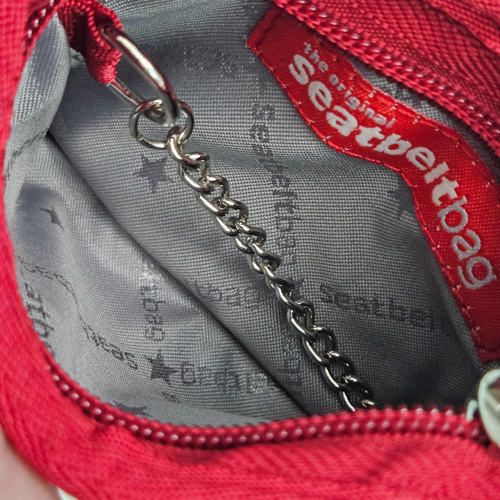 Classic Harveys The Original Seatbeltbag Purse Bag & Coin Purse Boxy Handles Red
