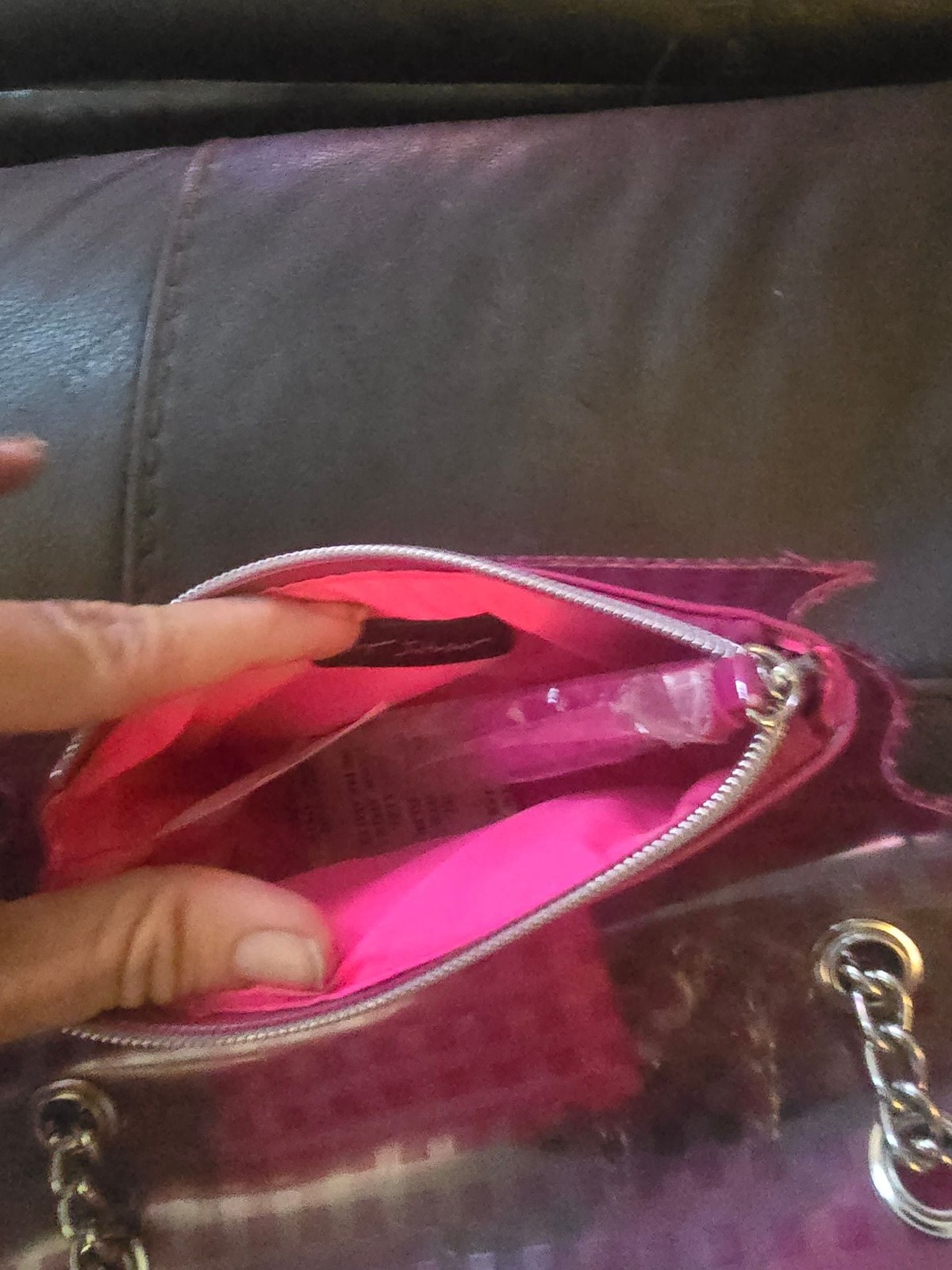 Betsey Johnson Gingham Clear Crossbody Bag with Large Bow