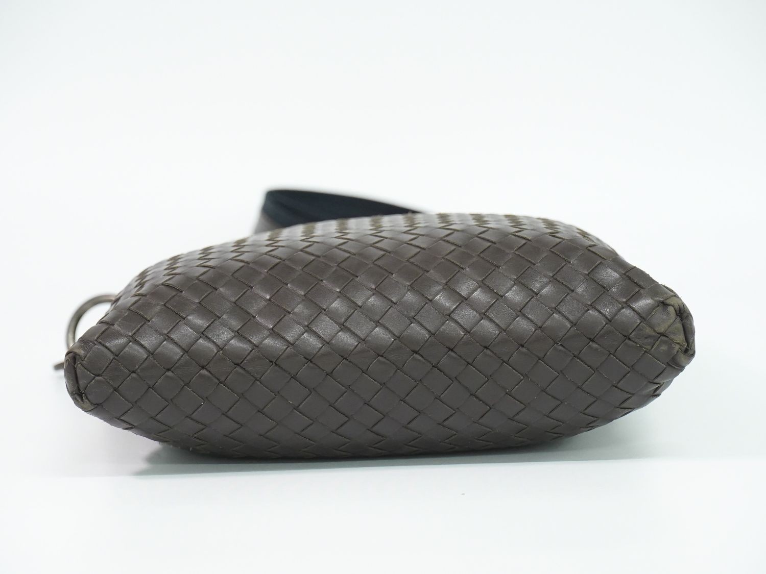 BOTTEGA VENETA Intrecciato Shoulder Bag Pochette Leather Brown 172736 Intrecciat