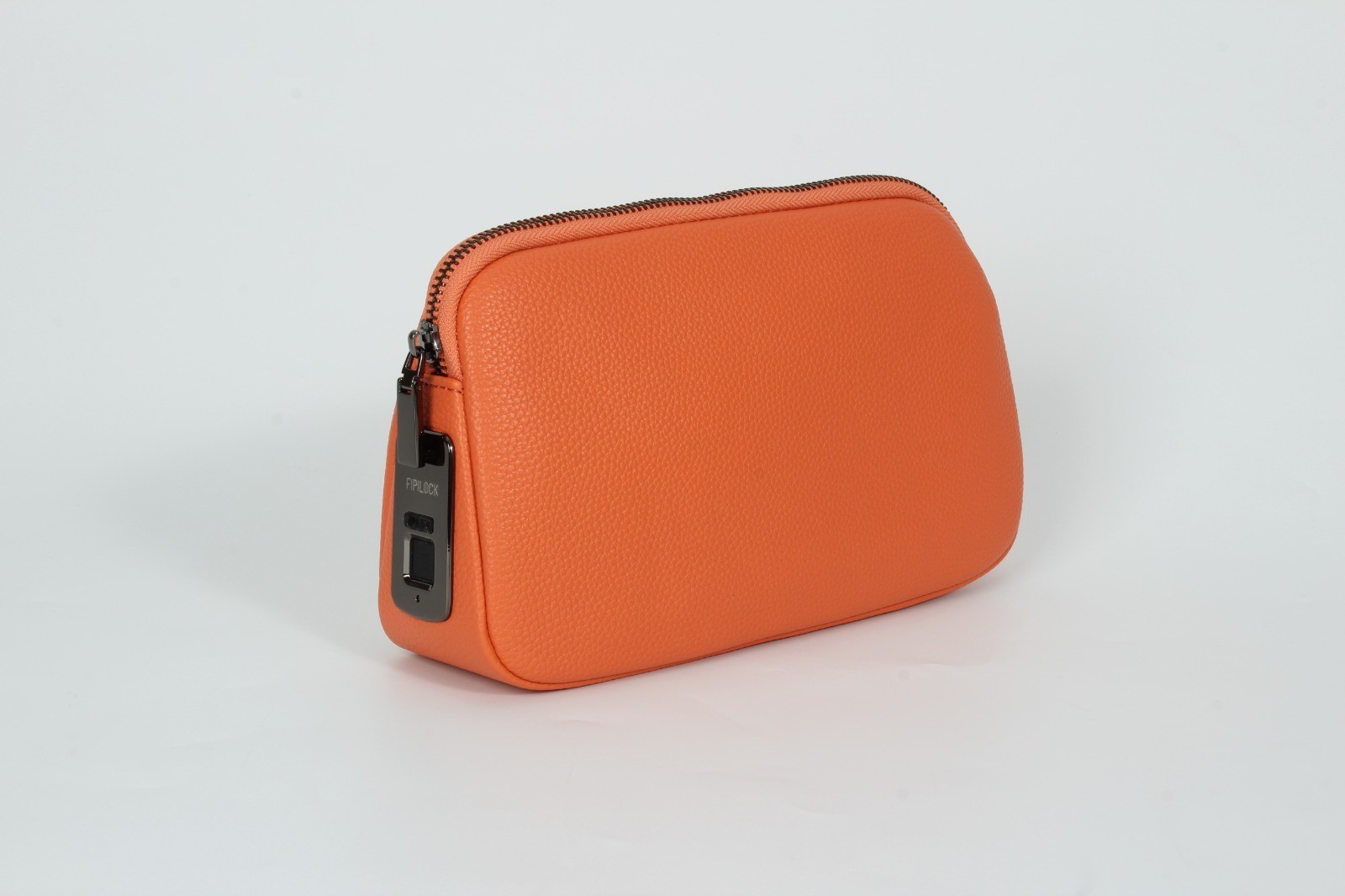 Genuine Leather Bag Fingerprint Lock Anti Theft Travel Organizer Wrist Strap