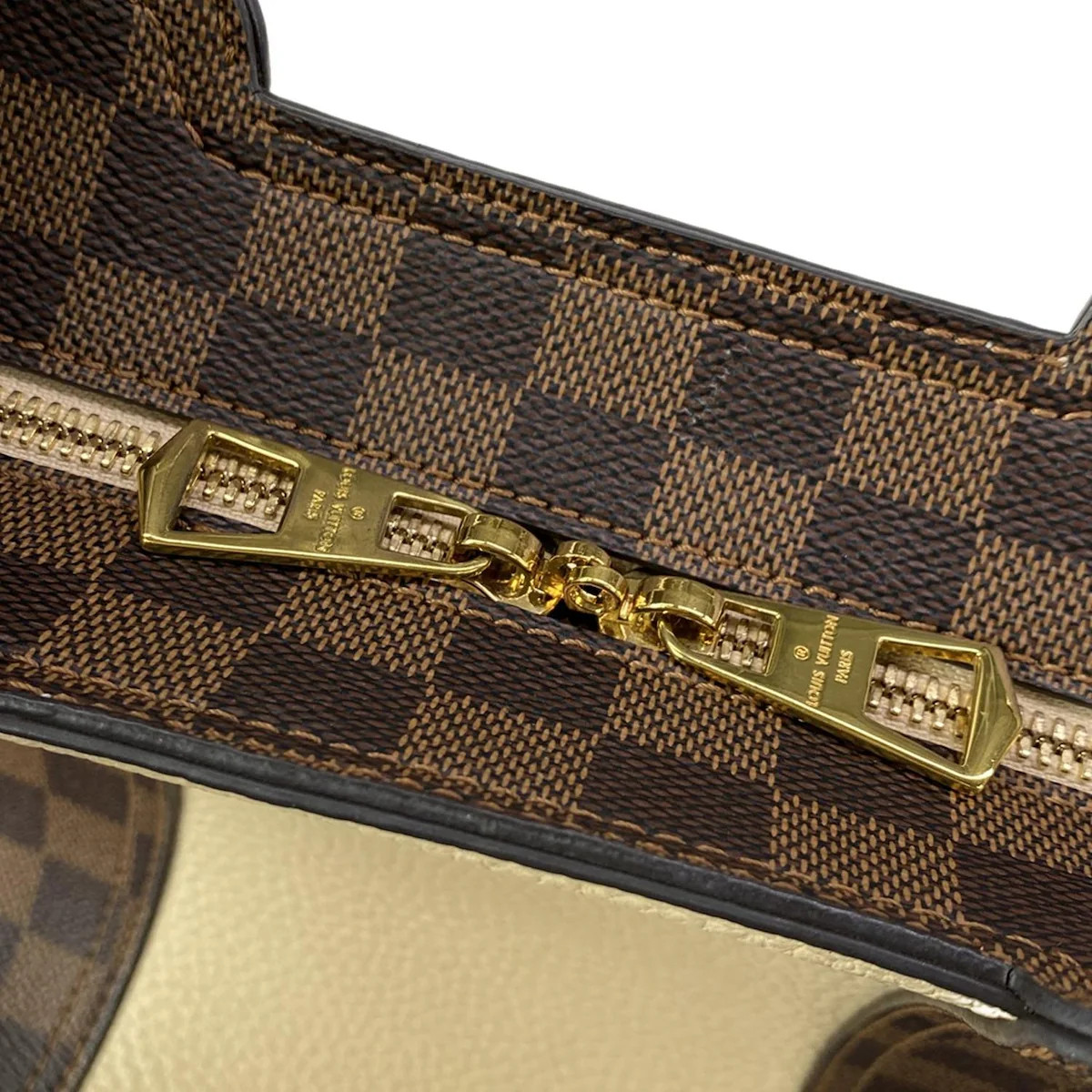 LOUIS VUITTON JERSEY N44022 Creme Damier FL2197 Tote Bag Damier Canvas