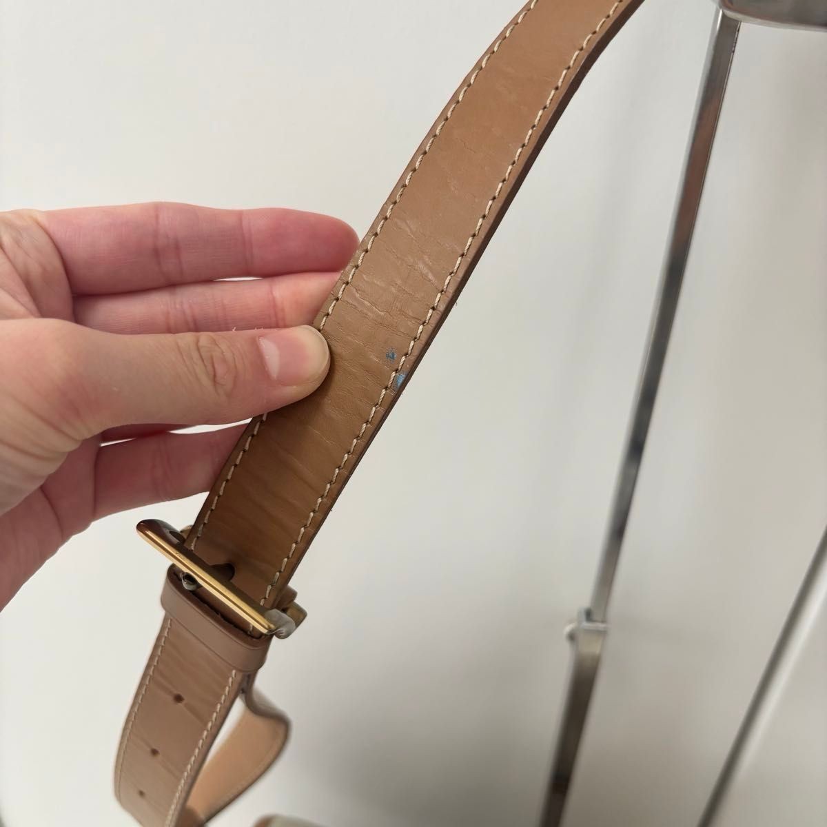 Christian Dior Good Condition Dior Trotter Pattern Shoulder Bag Beige x Brown Al