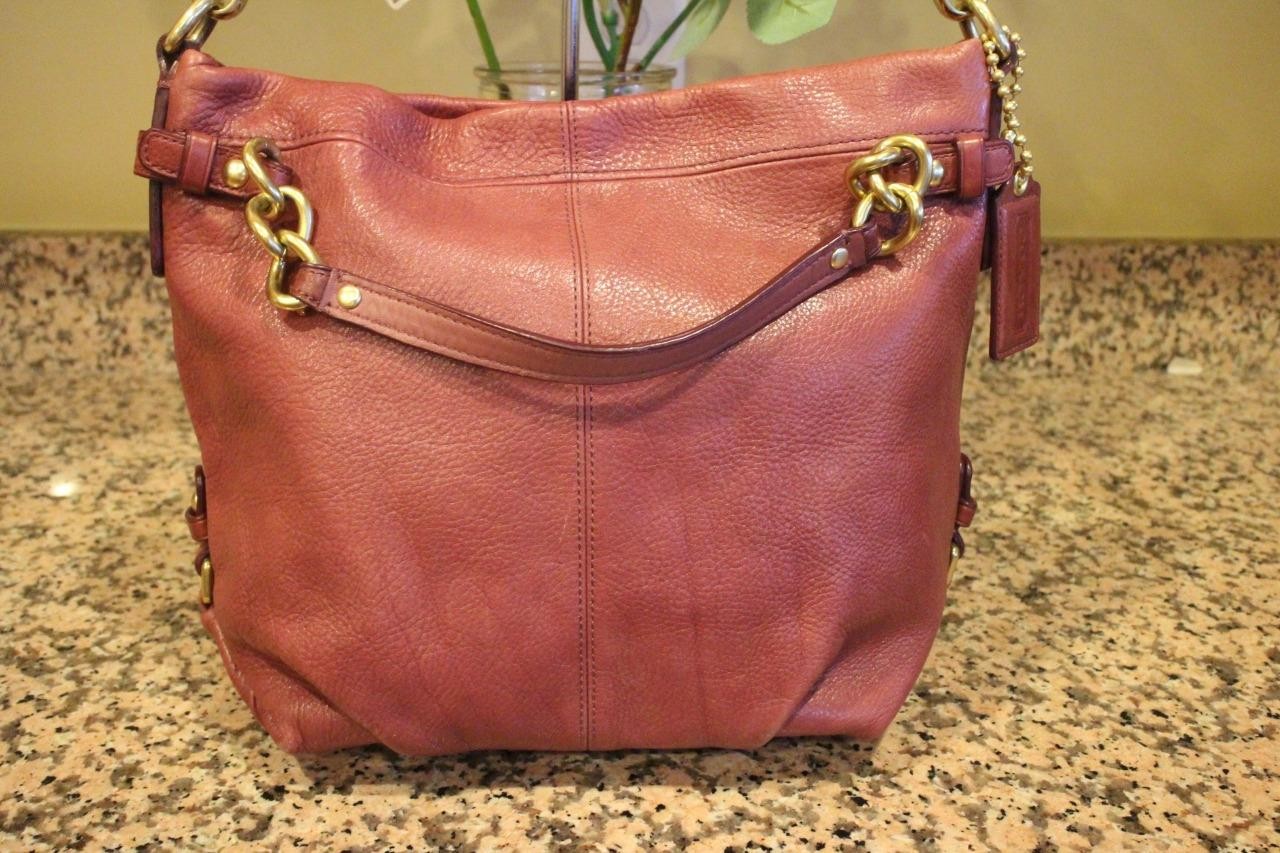 Coach Brooke Pink Leather Hobo Shoulder Bag #14195 (pu170