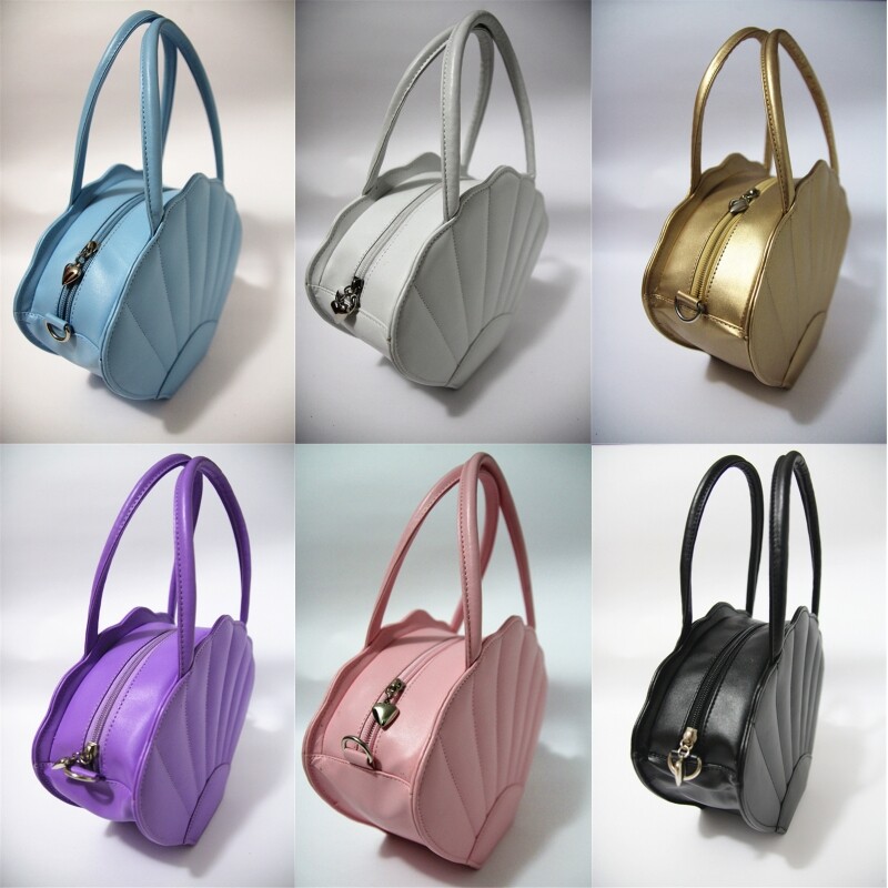 Women PU Leather Handbag Shell Shape Purse Shoulder Messenger Bag Crossbody Bag
