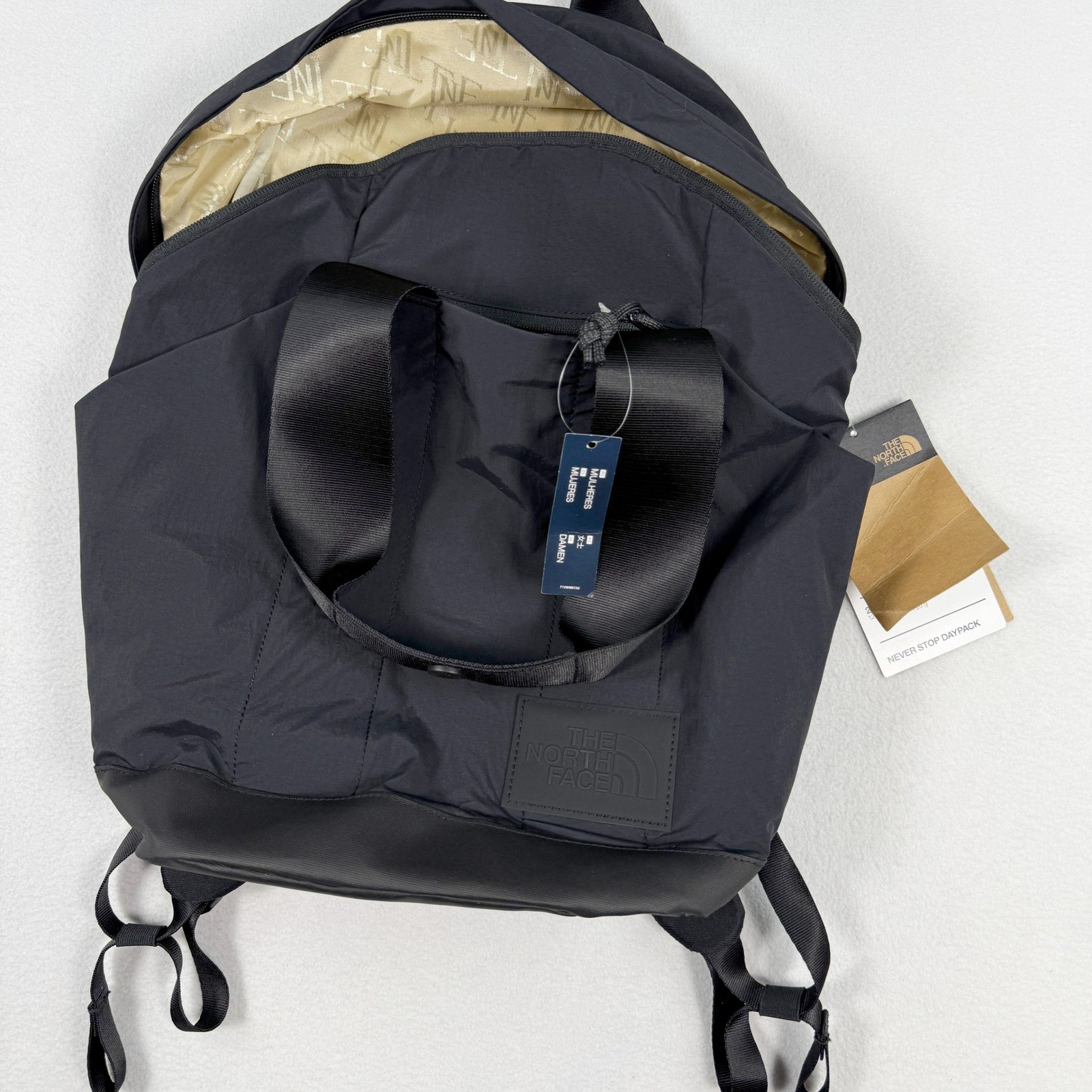 The North Face Neverstop Daypack Travel Laptop Bag Womens Black NEW
