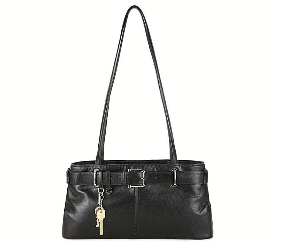 OSOI Shoulder Brocle Bag Stone Black 100% Authentic Leather Designer Bag