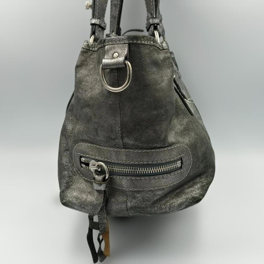 Chloe Kerala Silver Leather Shoulder Bag Rare Archive Y2K Womens Vintage Auth
