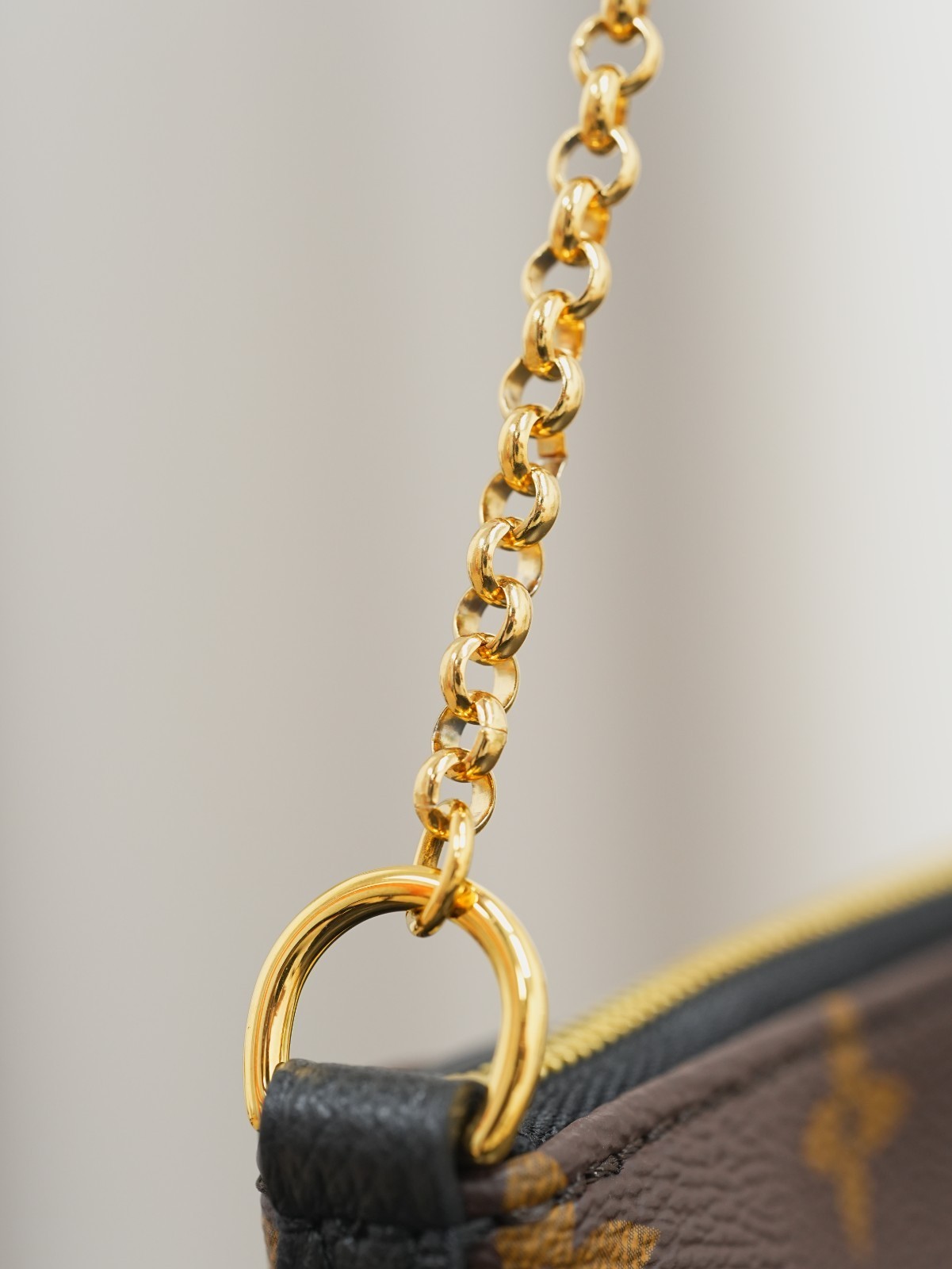 Louis Vuitton Pallas Clutch Monogram Chain 2way Shoulder Bag Women