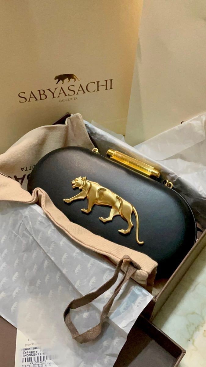 Black Sabyasachi Clutch Bag | Designer Evening Party Wedding Purse
