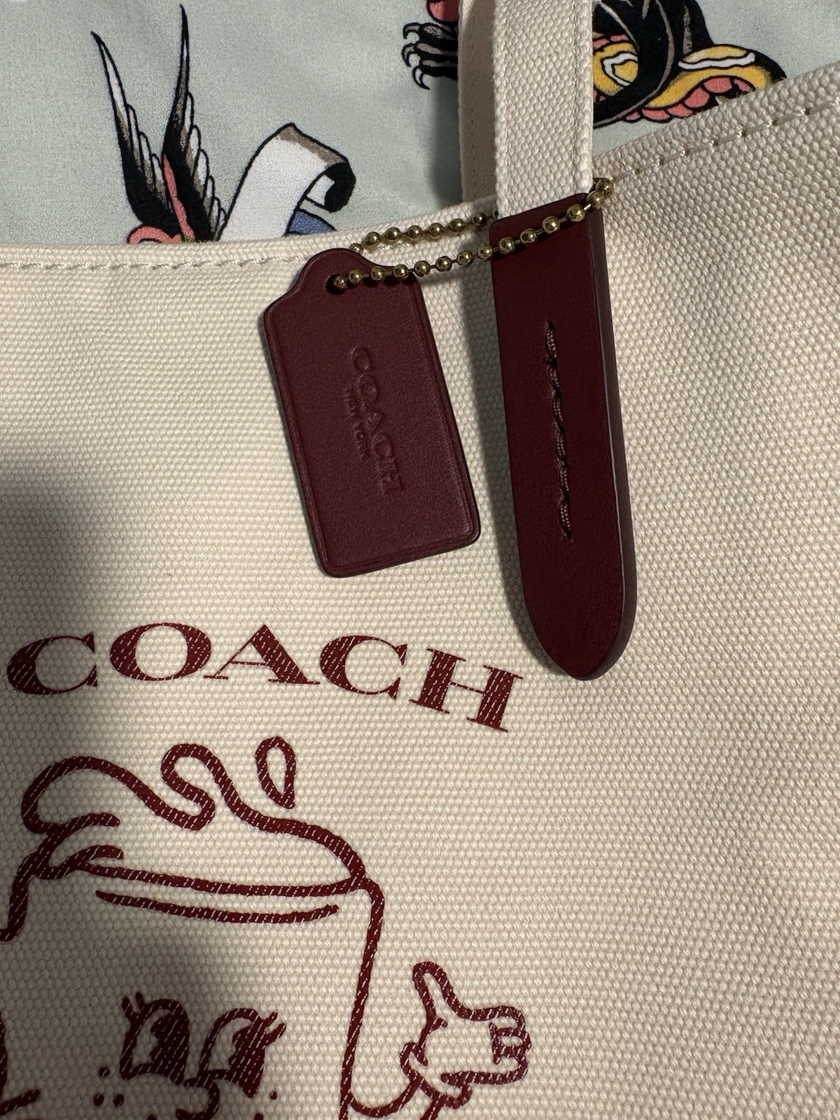 Coach Coffee Shop Tote Bag used
