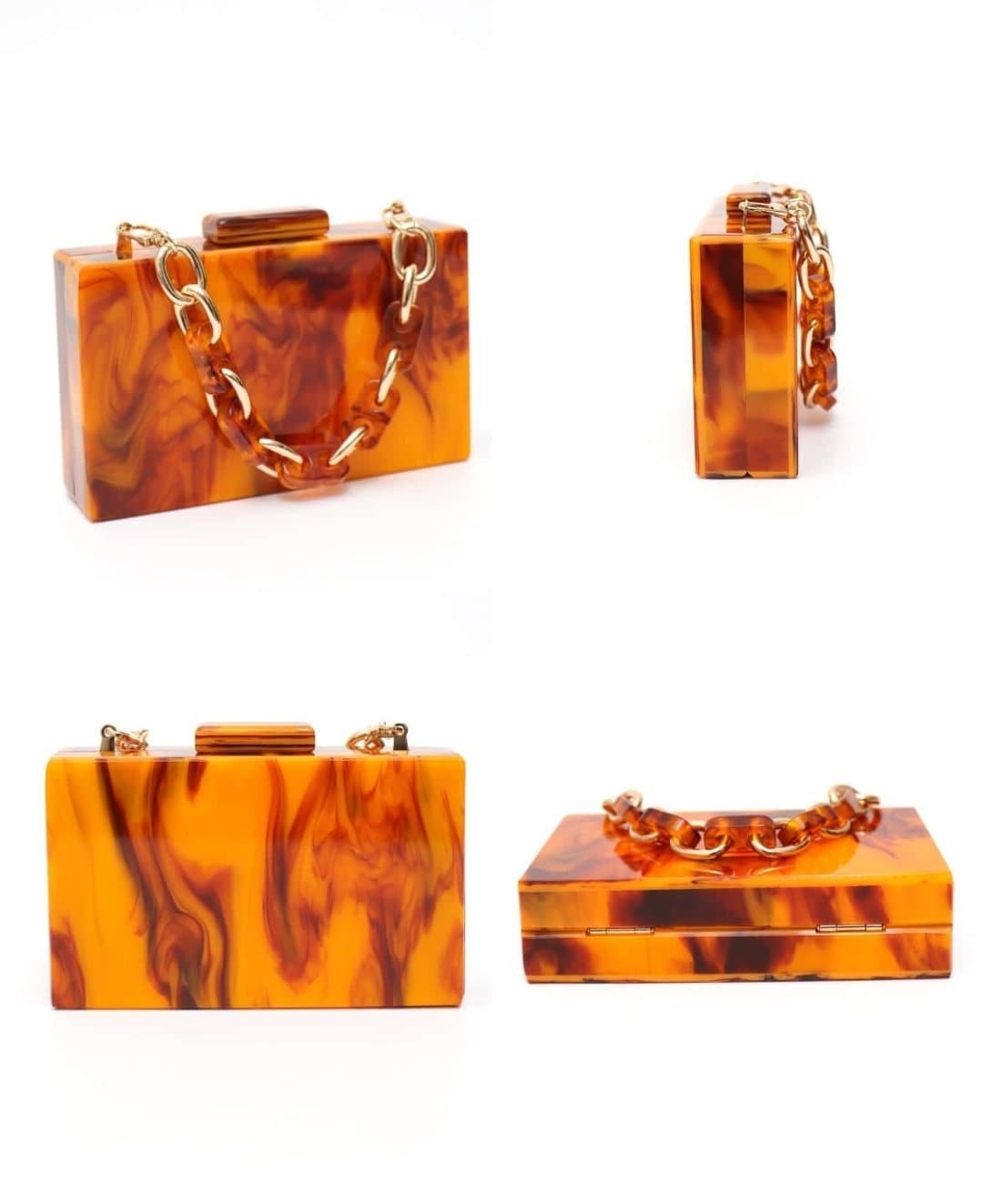 Brown Smoked Marble Handbag