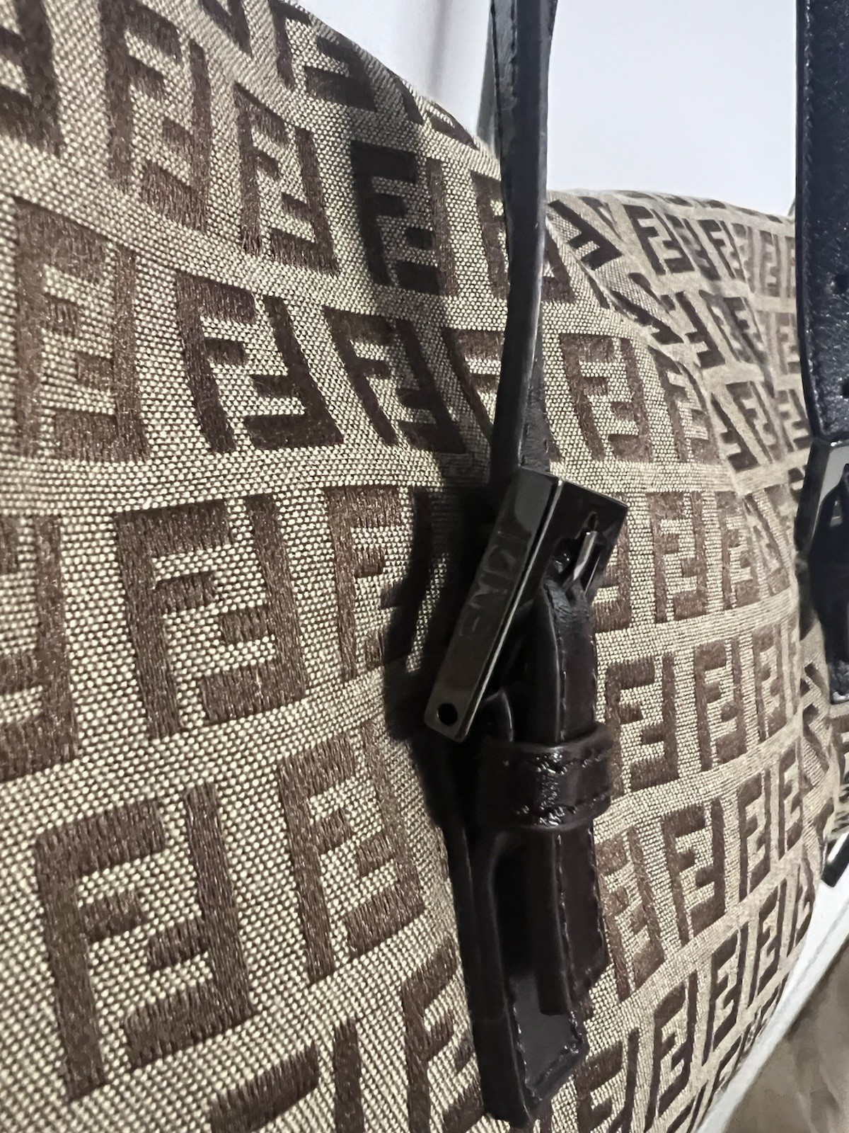 Fendi Zucca Mama Forever Baguette Shoulder Bag 3677-8R205-029 Vintage 2002 Y2k