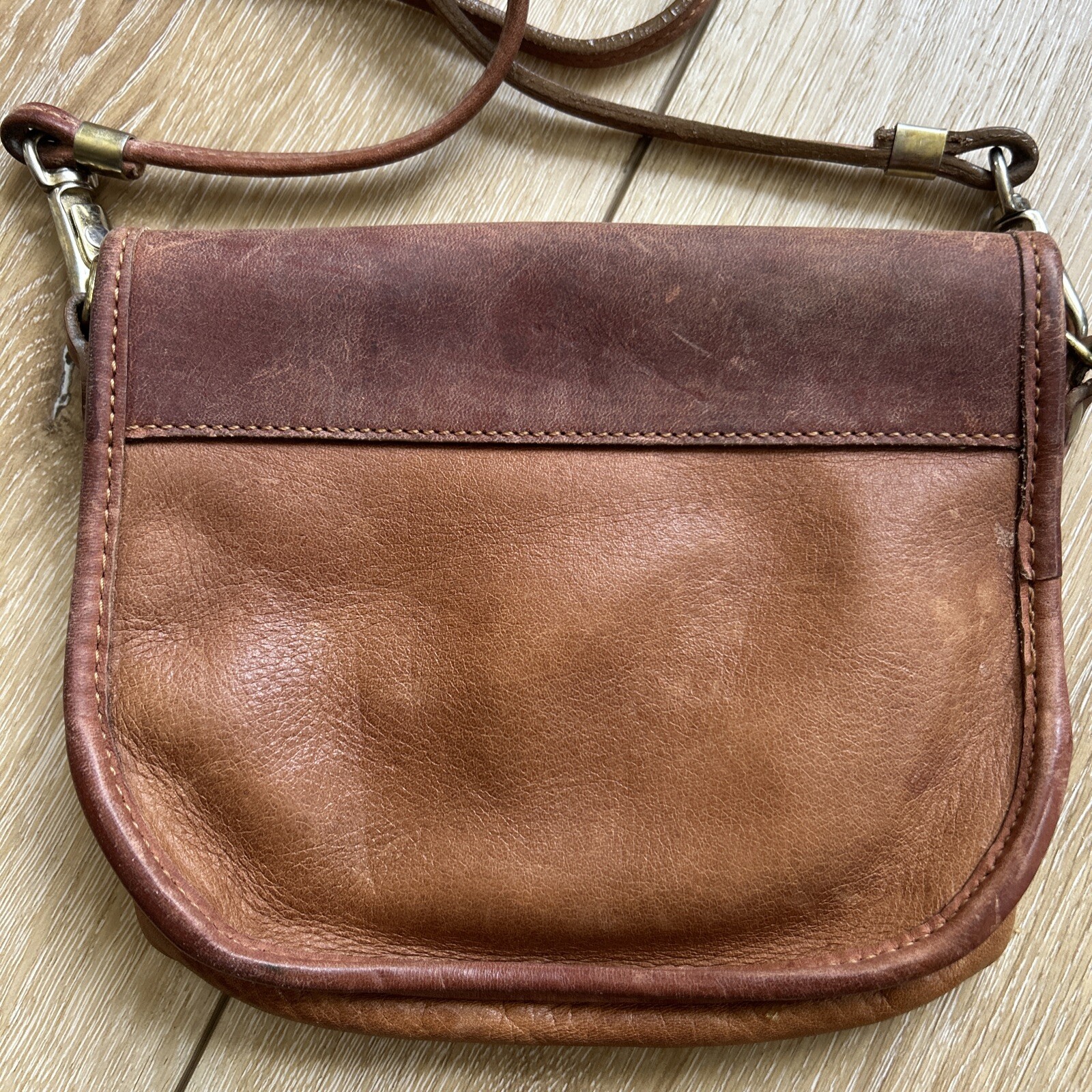 Vintage Harness USA Small Leather Crossbody Purse Bag