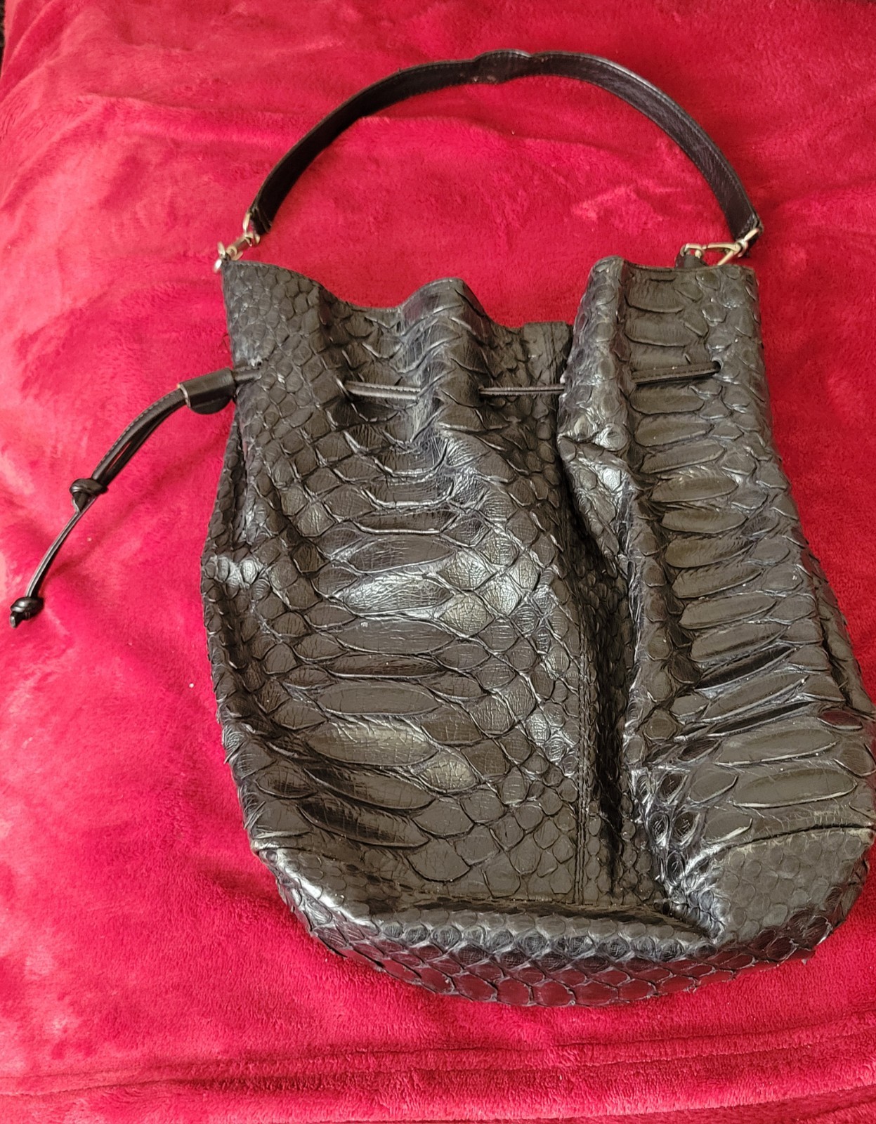 Vintage Genuine Python Tote Bag. Beautiful Design.