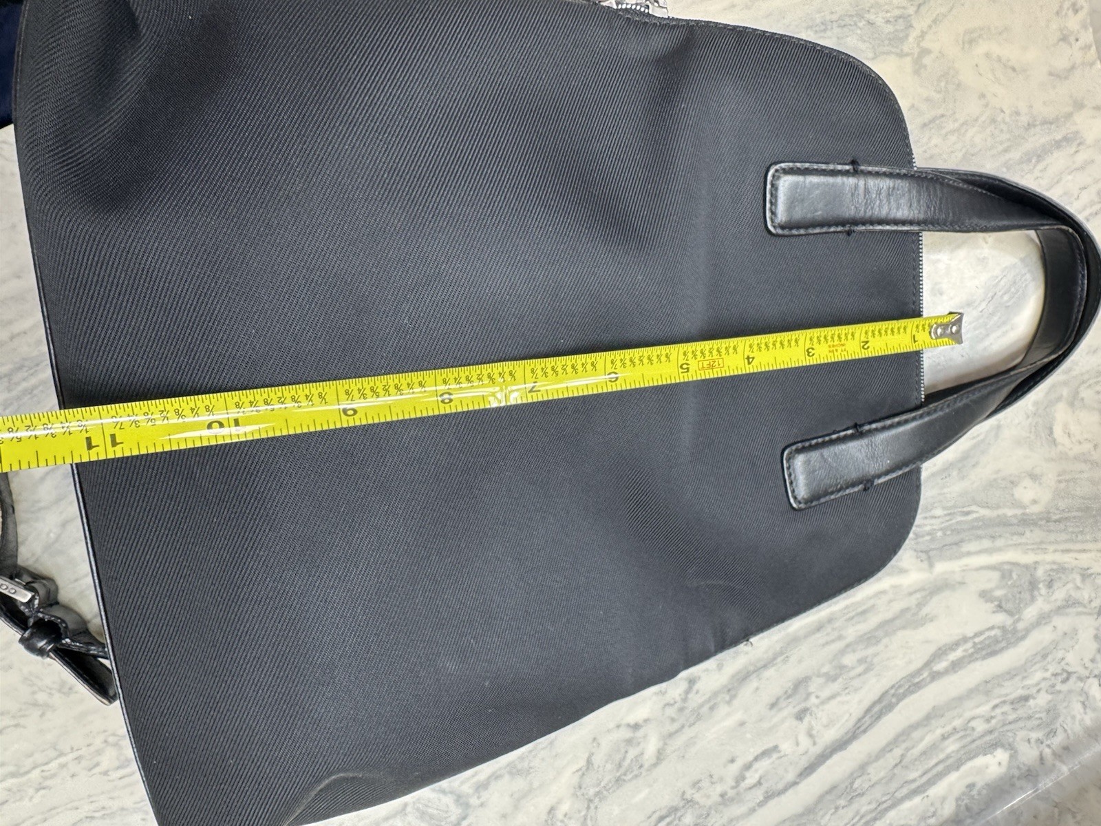 Coach Mercer 7404 Black Nylon Leather Trim Backpack Purse One Strap Missing Read