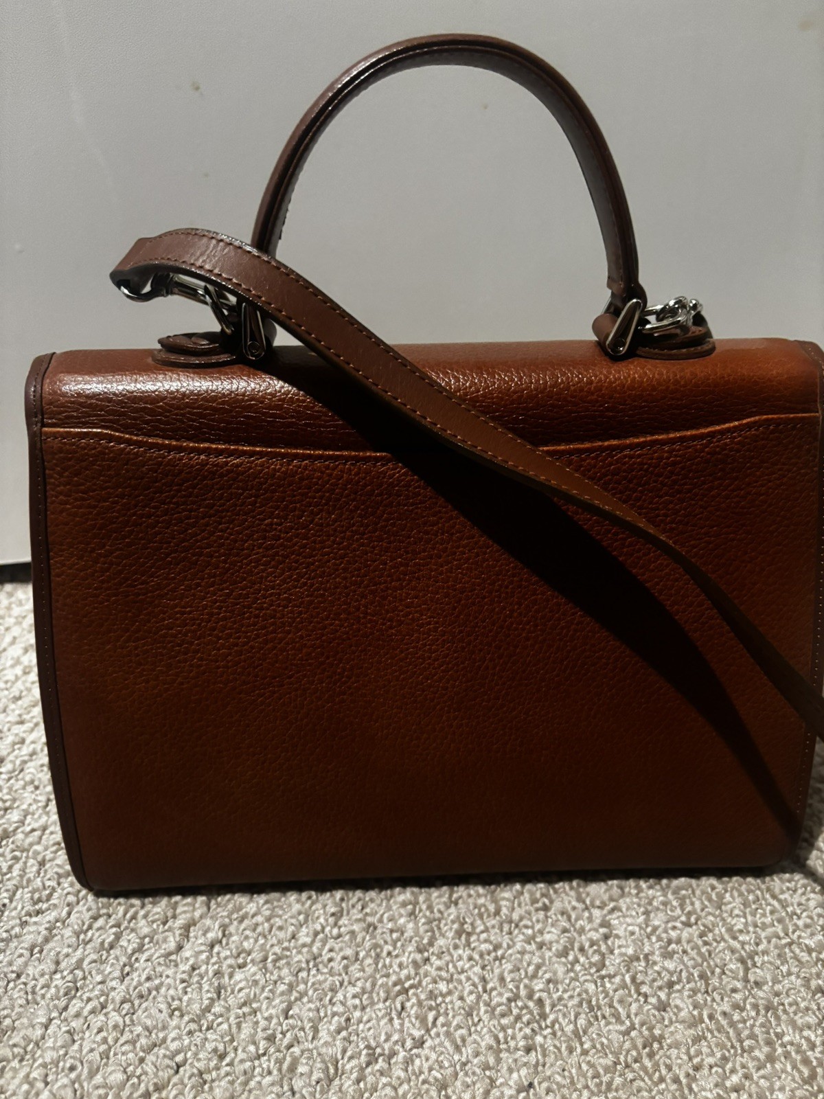 Auth Burberry Nova Check Canvas Brown Leather 2way Handbag W/Box/D i100551