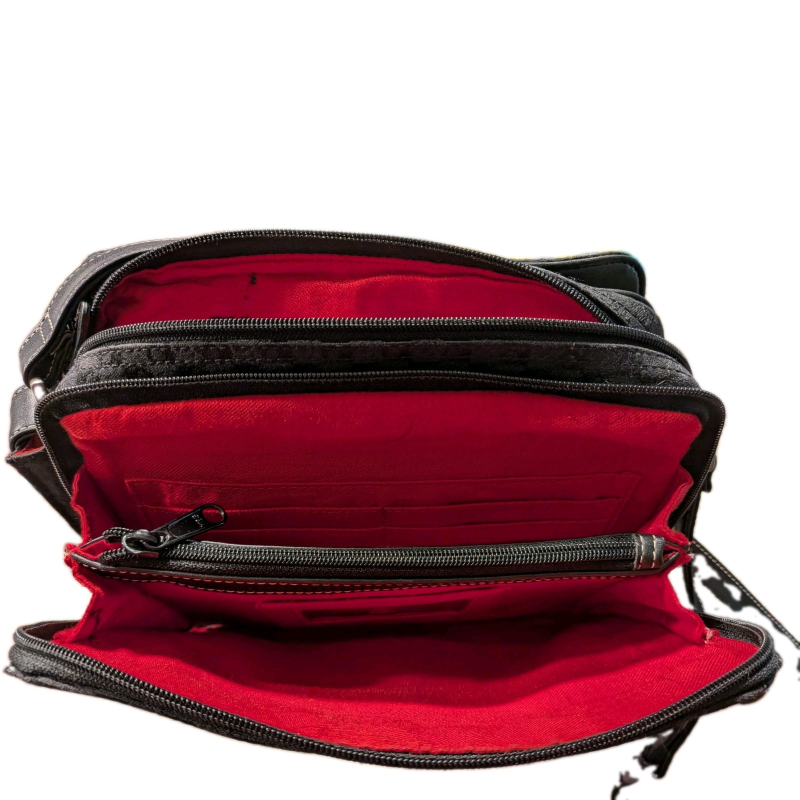 Vintage Liz Claiborne Triple Compartment Shoulder Bag Purse Snap Flap  #1006