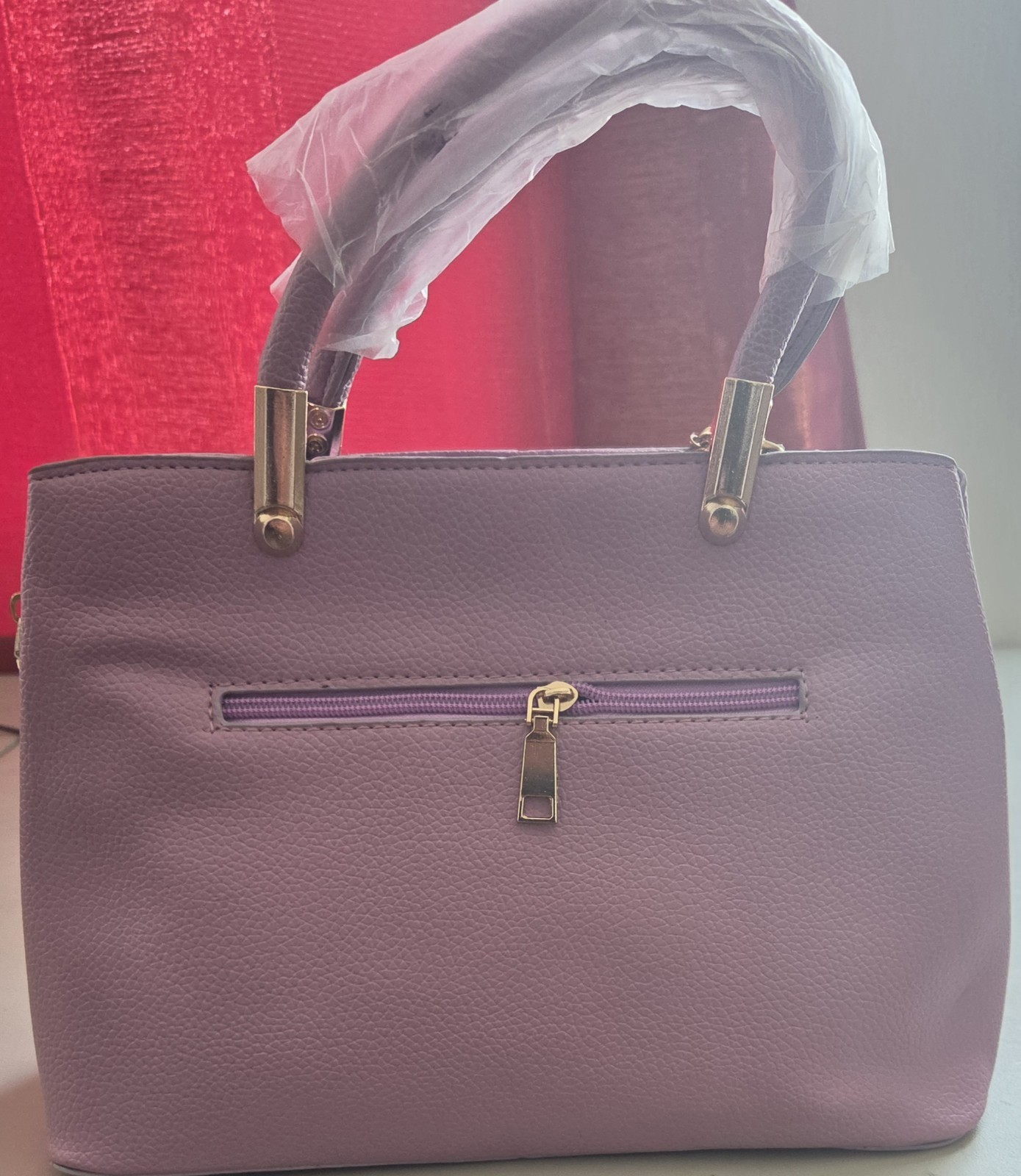 Min Min Pink Faux Leather Satchel Bag