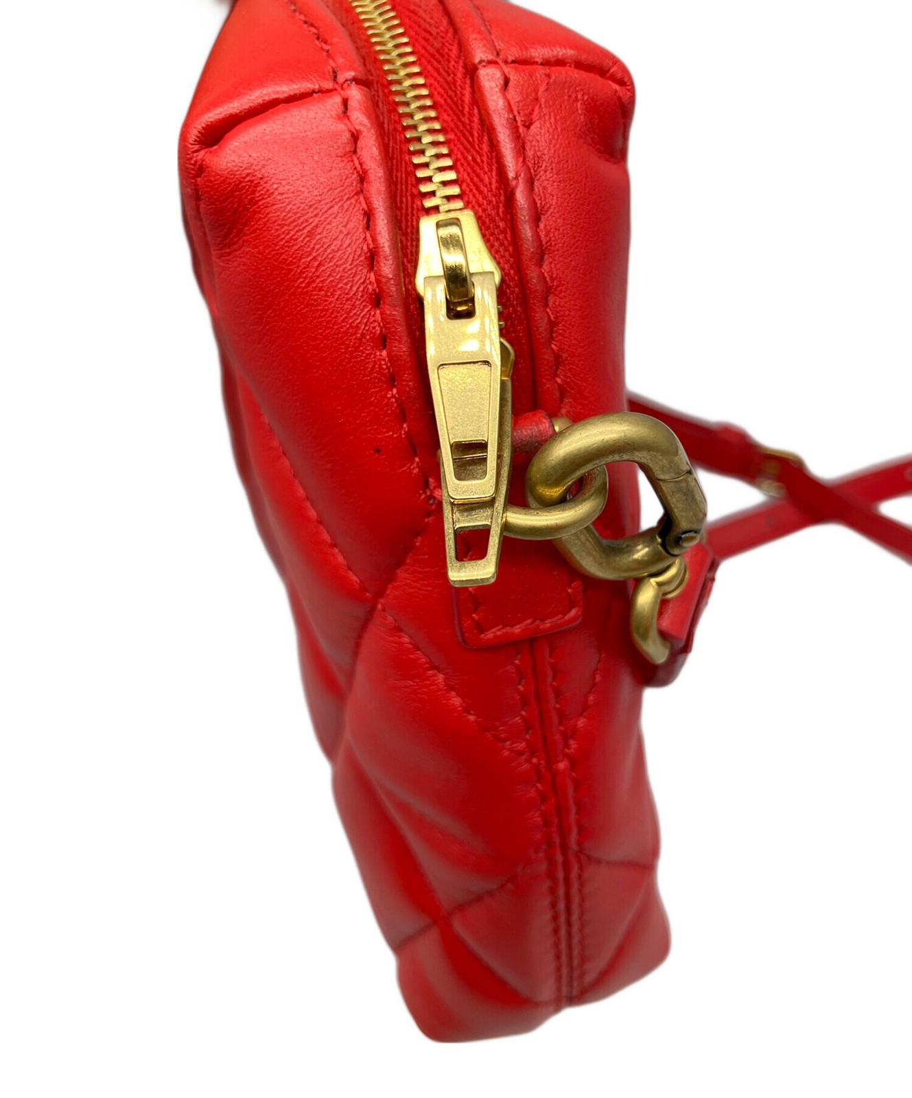 BALENCIAGA Shoulder Bag 600325 Quilted Camera Color Red Width 8.27 in Women 99