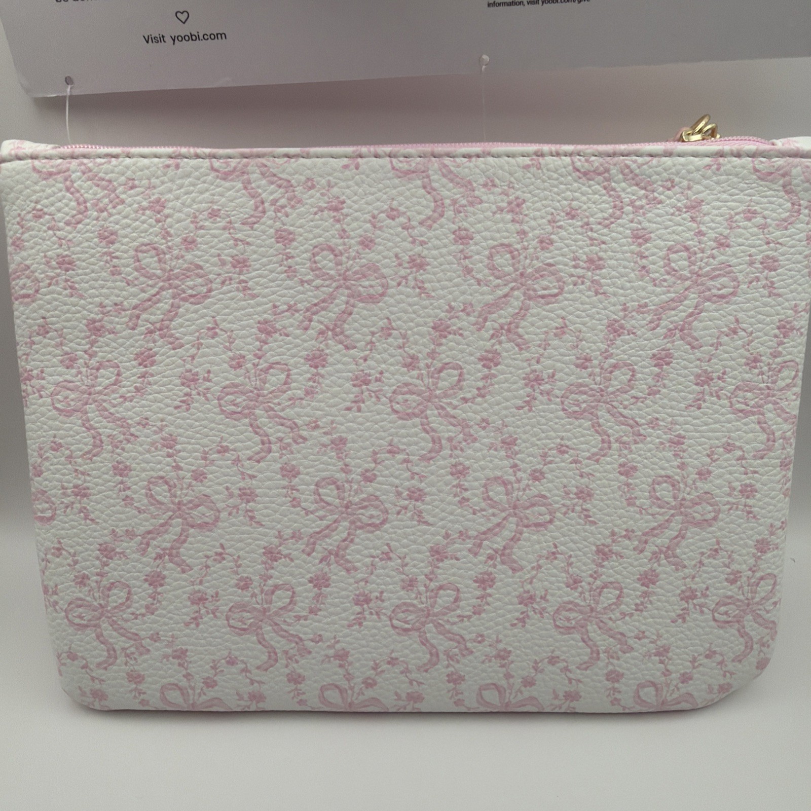 LoveShackFancy x Yoobi Pink Bow Ribbon Accessory Pouch Wristlet Target Viral!
