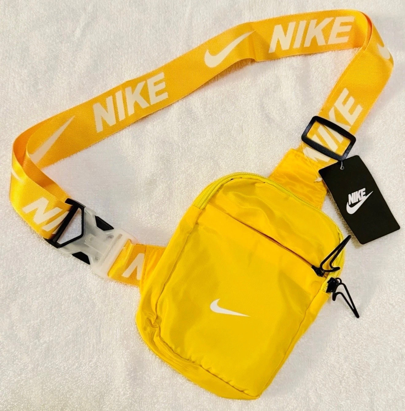 Nike Heritage Crossbody Bag Small Branded Strap & Padded Mesh Back,multi Colors.