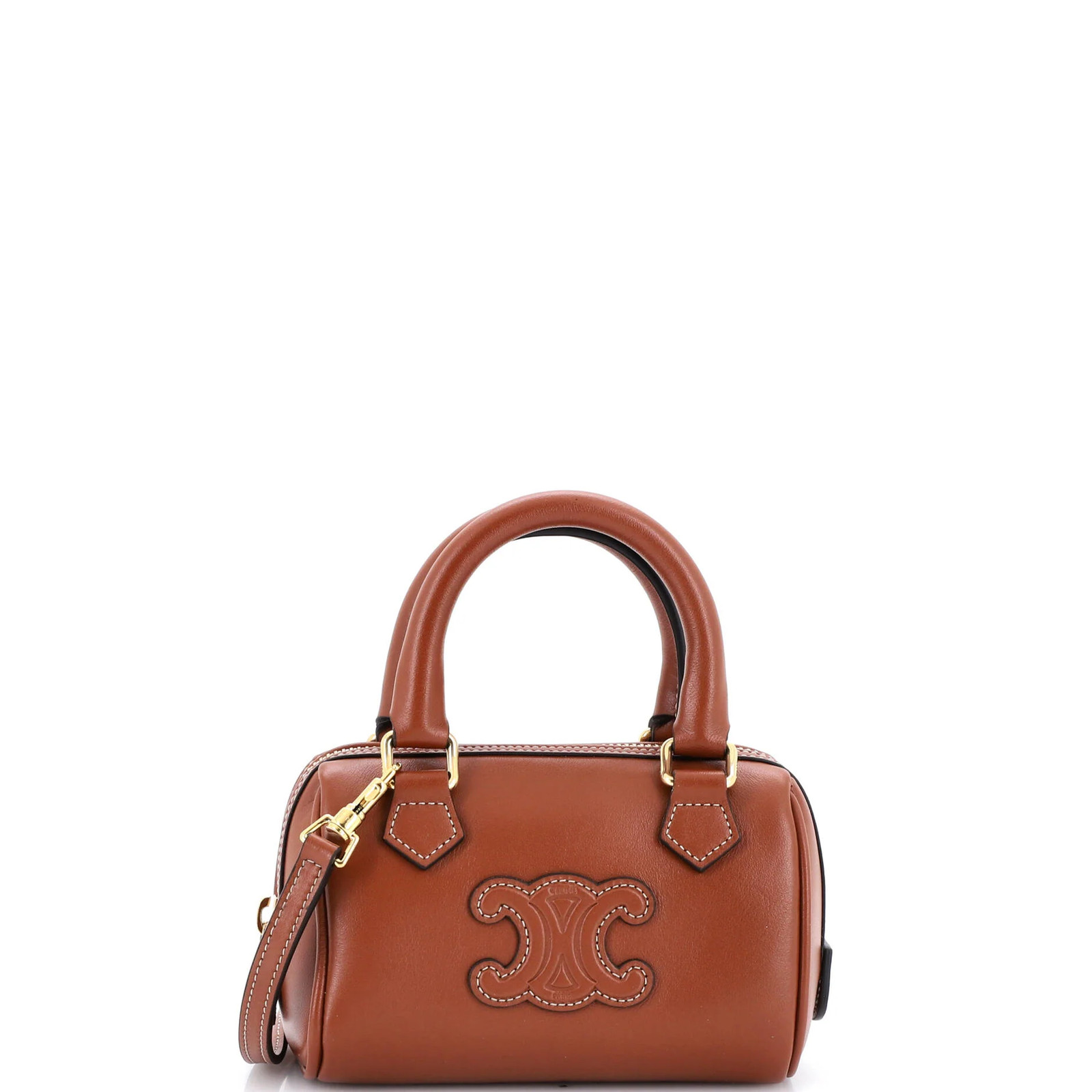 Celine Cuir Triomphe Boston Bag Leather Mini