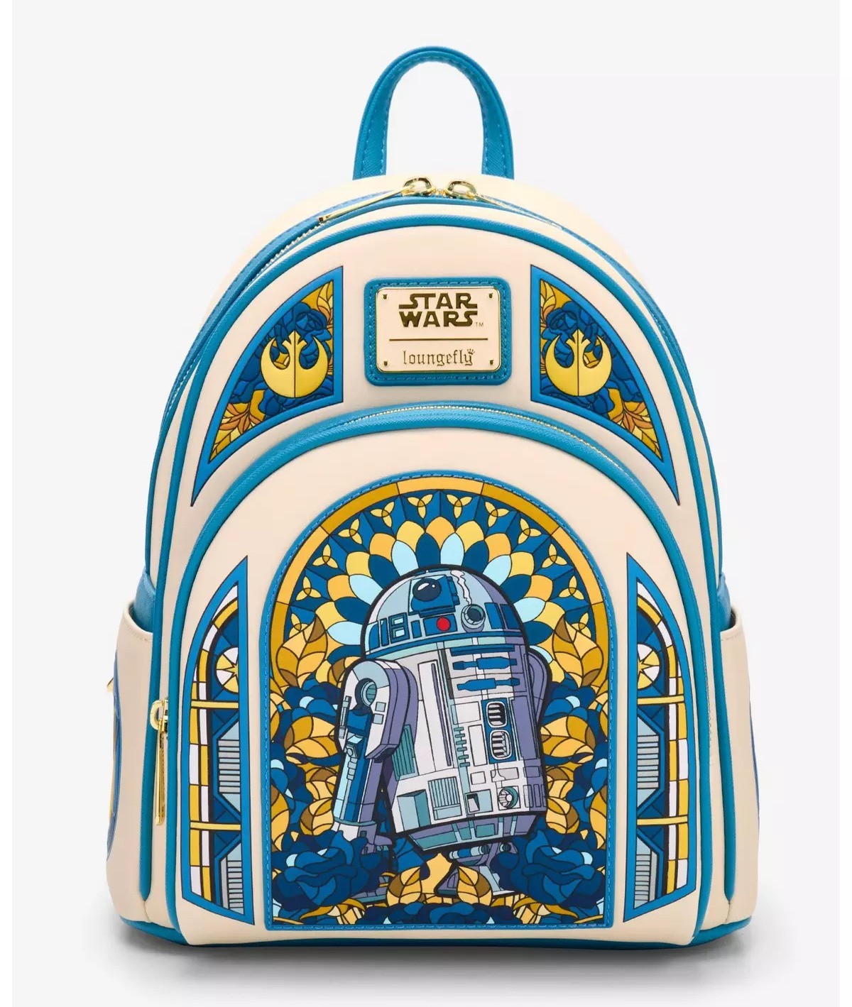 Loungefly Star Wars R2-D2 Stained Glass Portrait Mini Backpack NWT