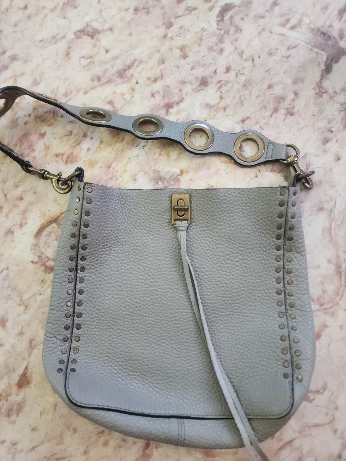 Gorgeous REBECCA MINKOFF all-season shoulder bag. Perfect neutral color. Unique
