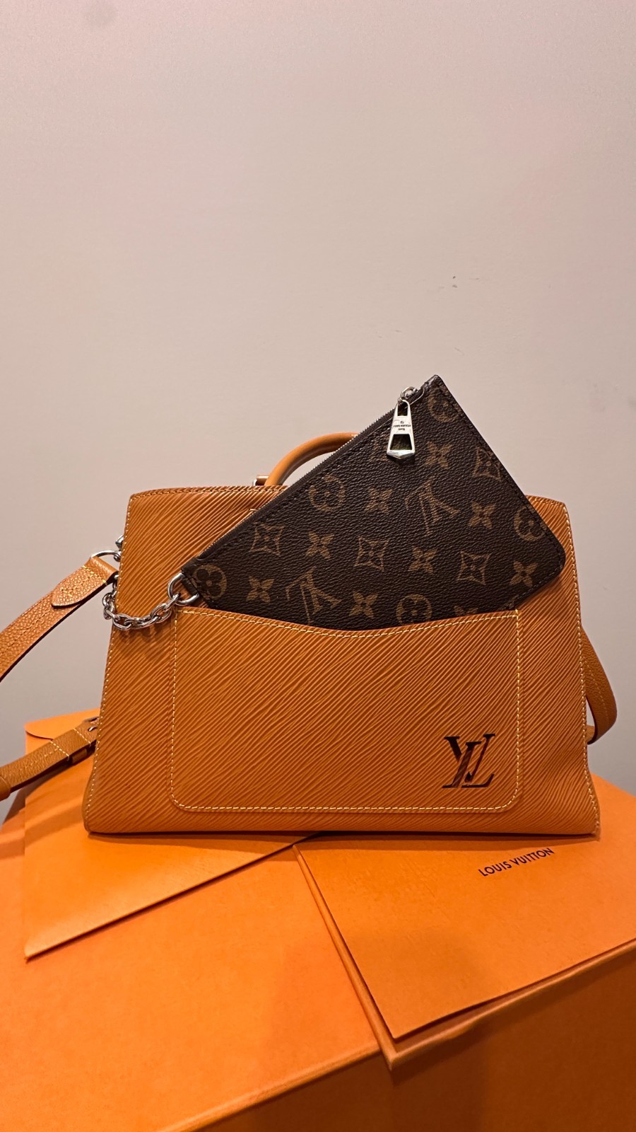 The Louis Vuitton Marelle Tote MM in Epi Leather