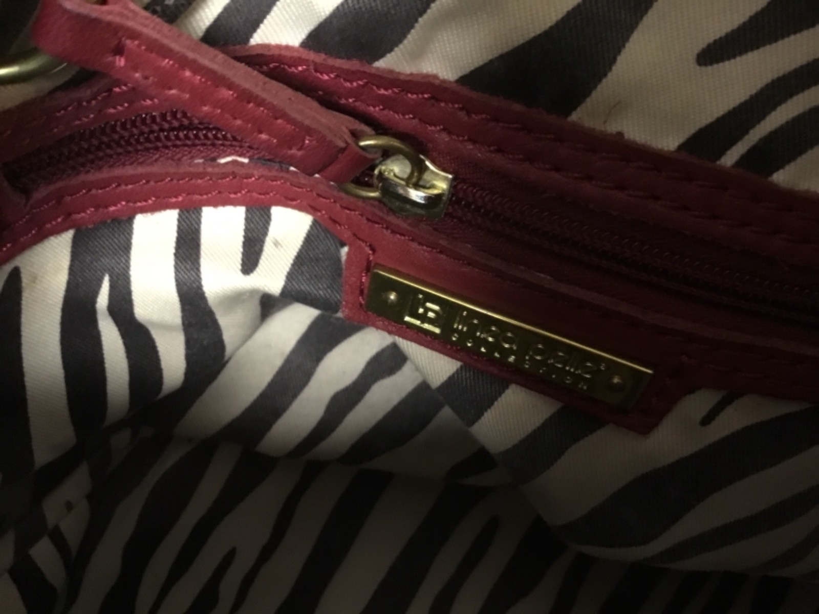 LINEA PELLE DYLAN QUILTED CHEVRON LARGE SPEEDY SATCHEL RED (CON19)