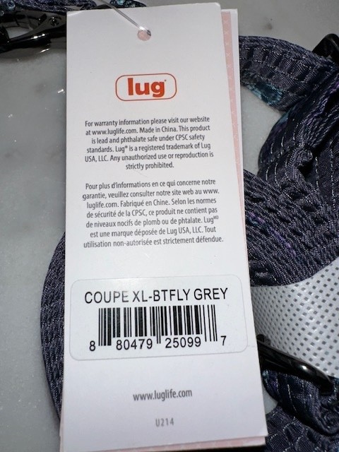NWT – Lug Coupe XL Convertible Crossbody Belt Bag – Butterfly Grey pattern – NWT