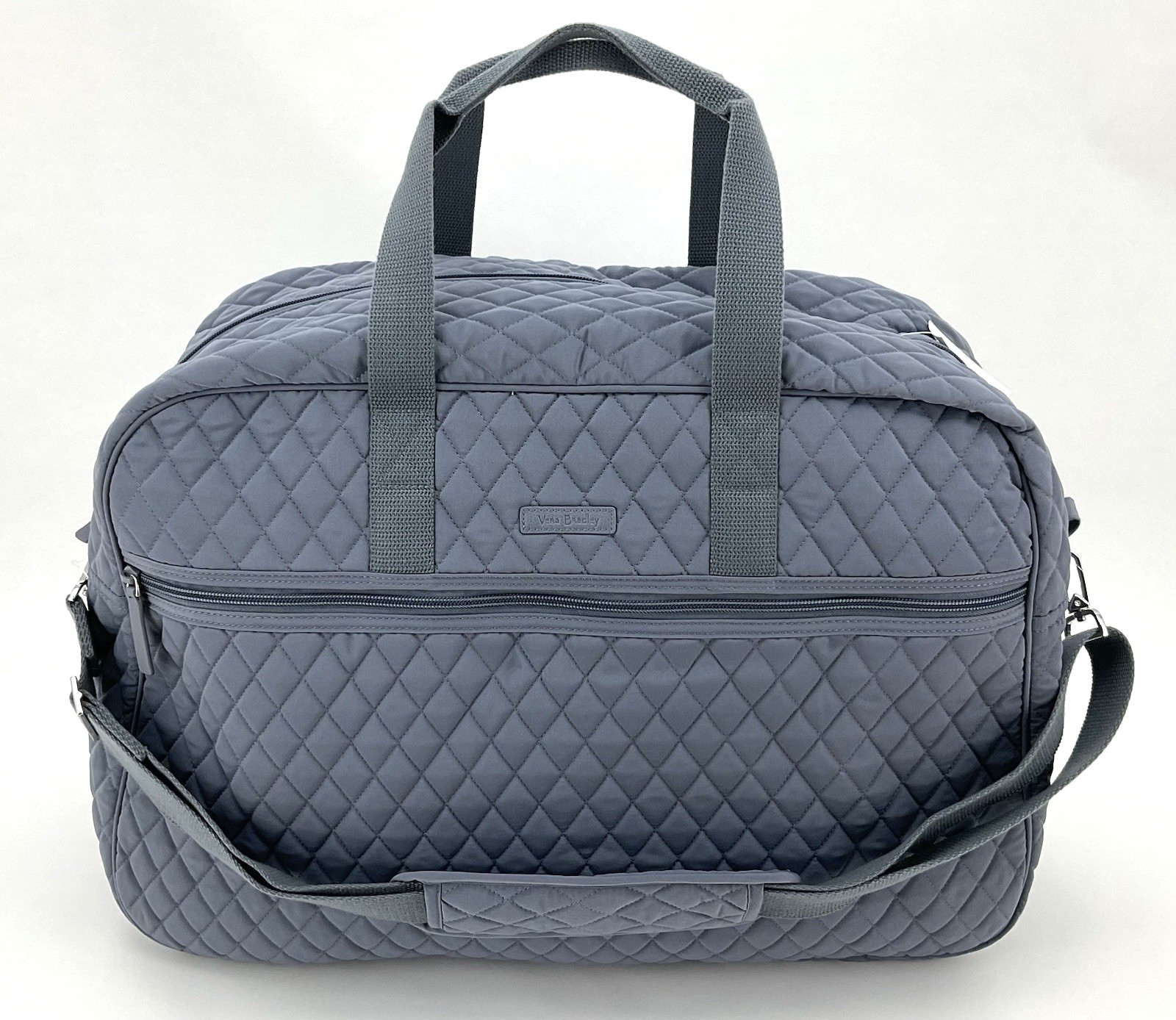 Vera Bradley Grand Traveler Bag Quilted Microfiber in Carbon Gray – 23168-158