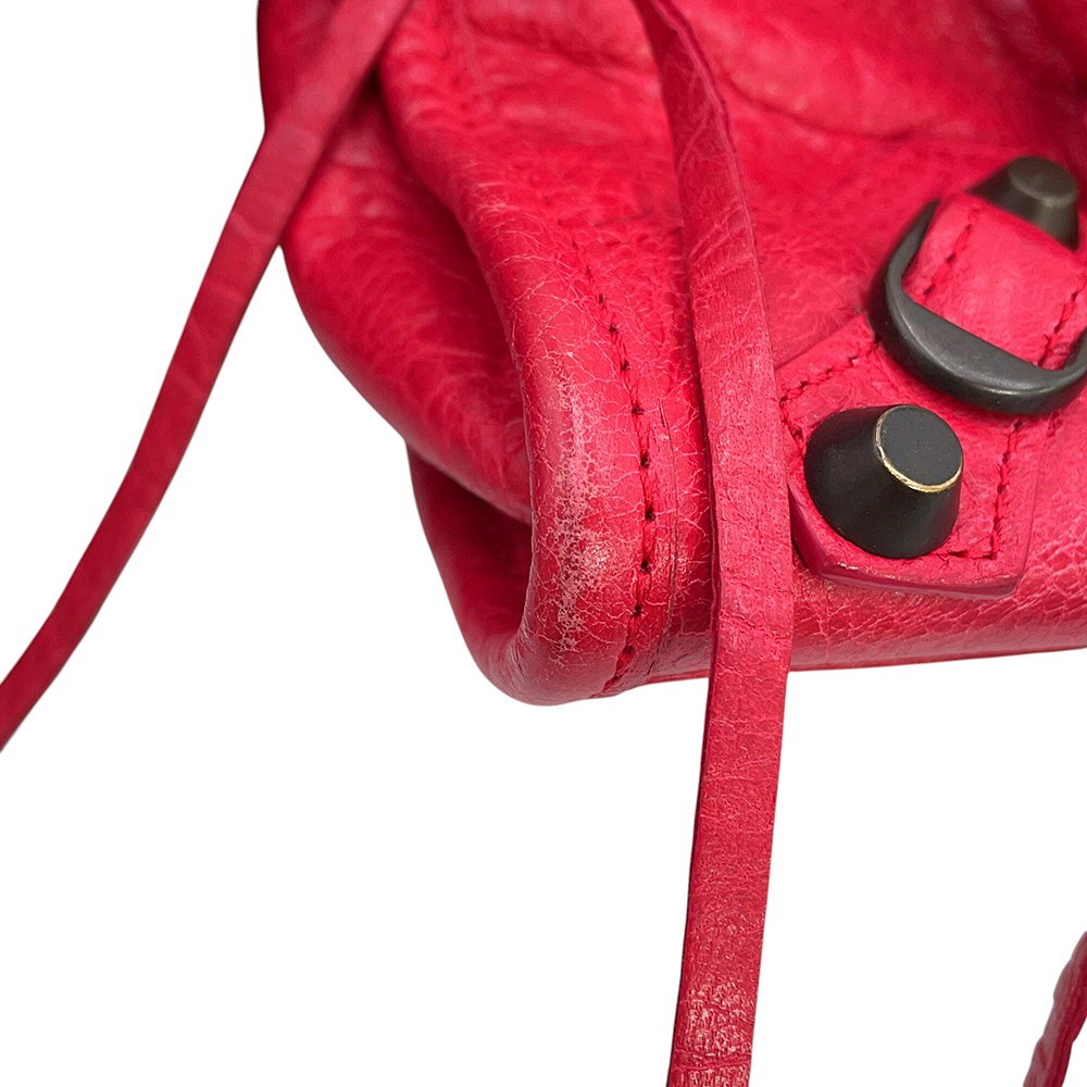 BALENCIAGA Classic Mini City Leather Red 300295D94JT5765