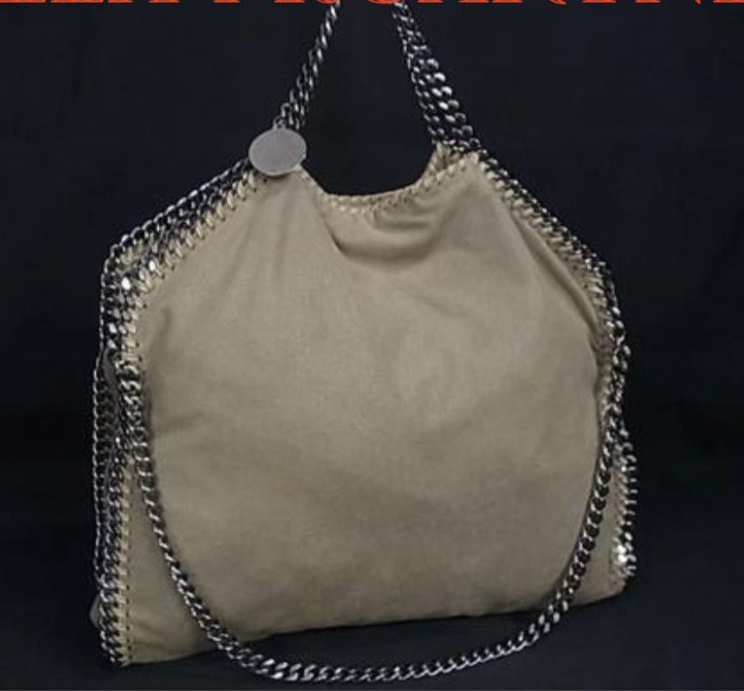 Stella McCartney Falabella Fold-Over Chain Shoulder Bag Tote Bag Beige