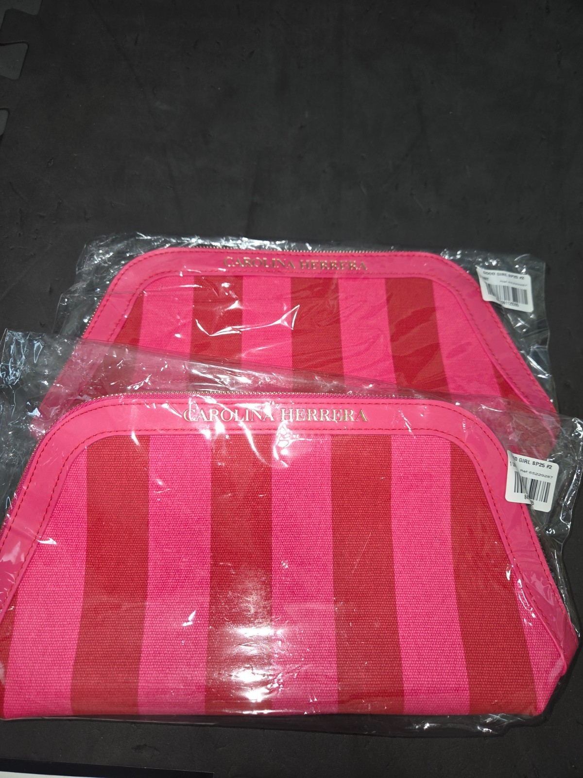 CAROLINA HERRERA Good Girl toiletry pouch makeup case cosmetic bag Pink /Red 2