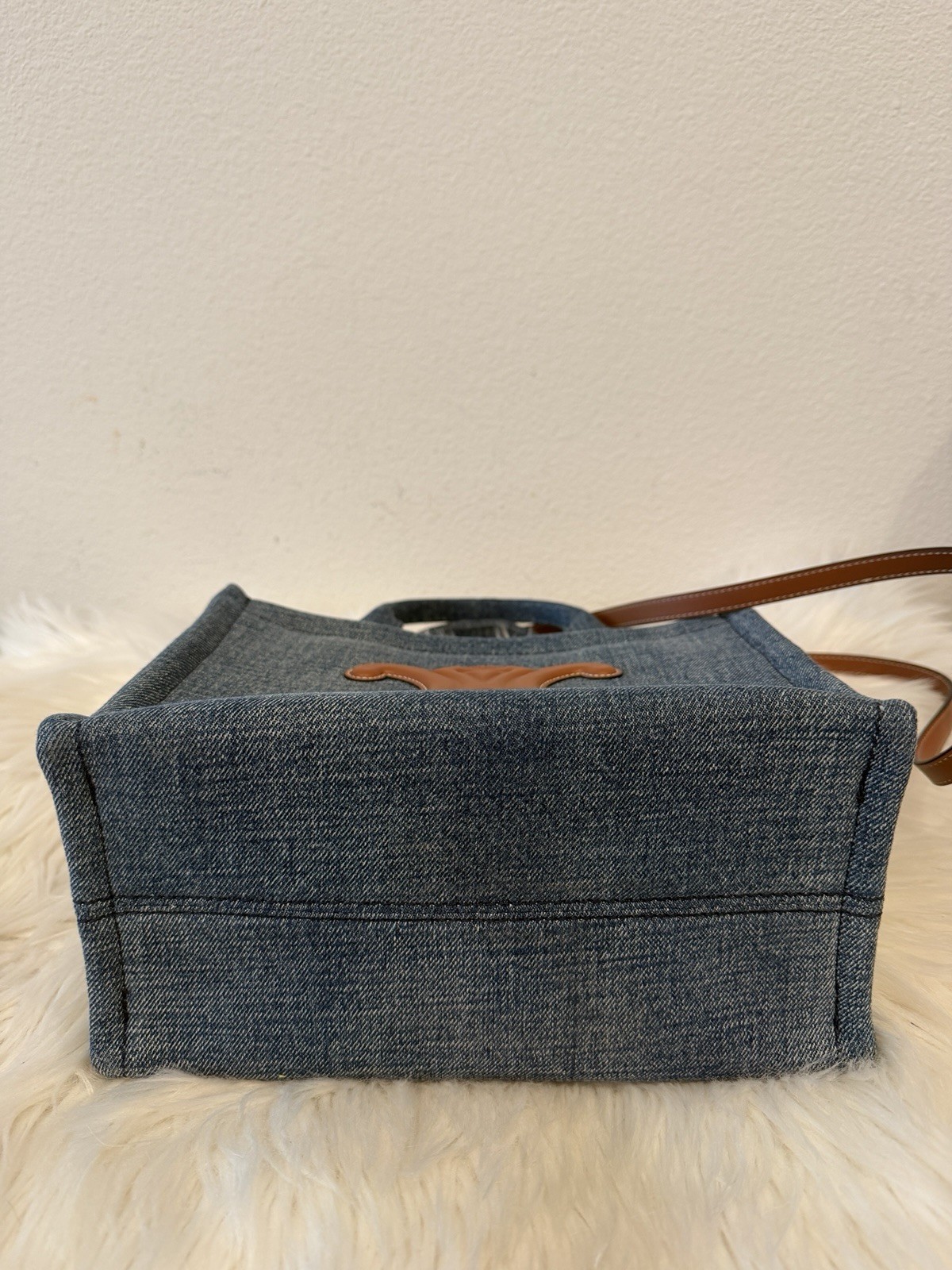 Celine Cabas Thais Tote Triomphe Denim Cuir Canvas Cube Anais Panier Small Bag