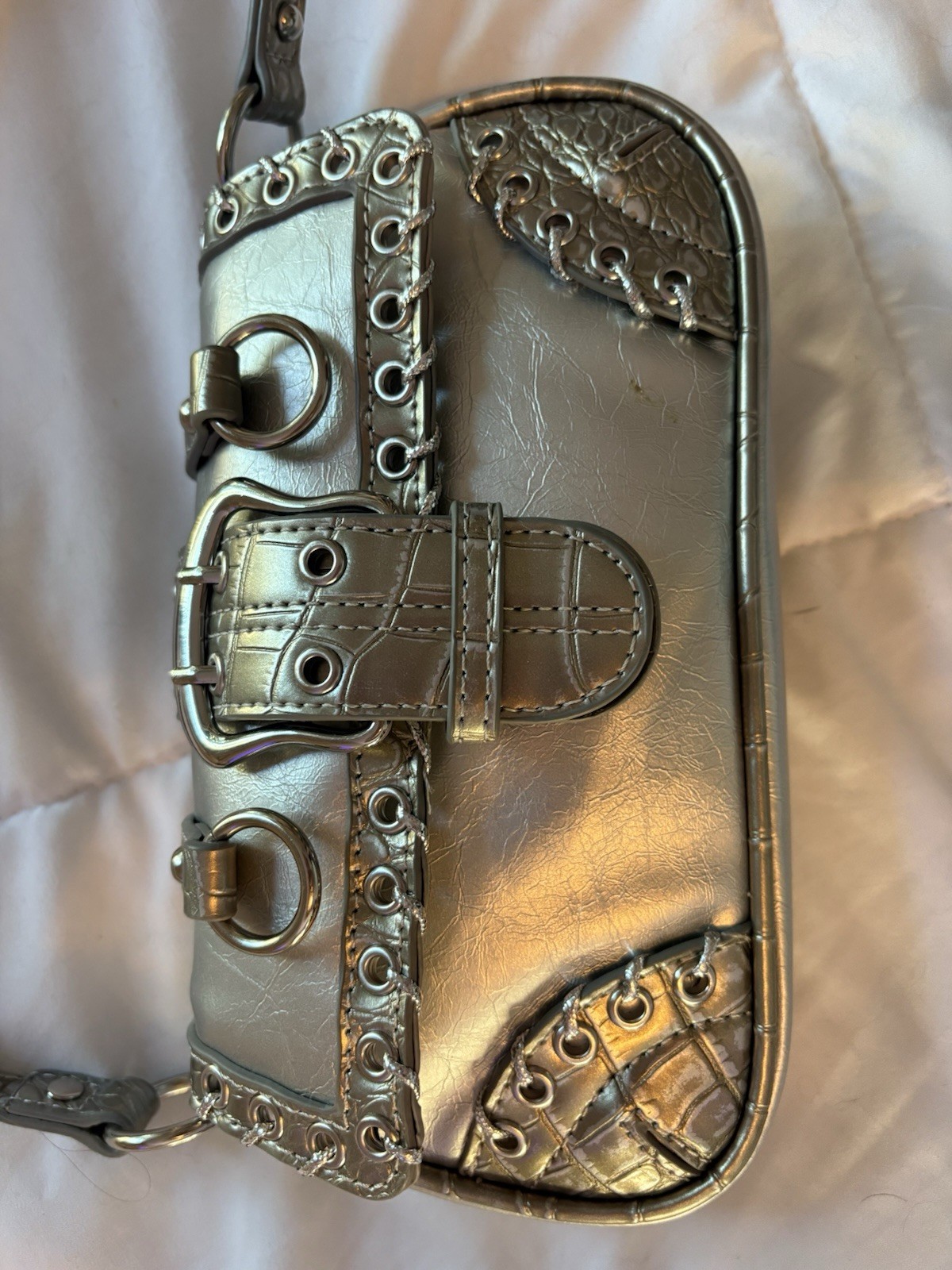 Alternative Silver Fashion Shoulder Bag Purse Urban Outfitters New No Tag