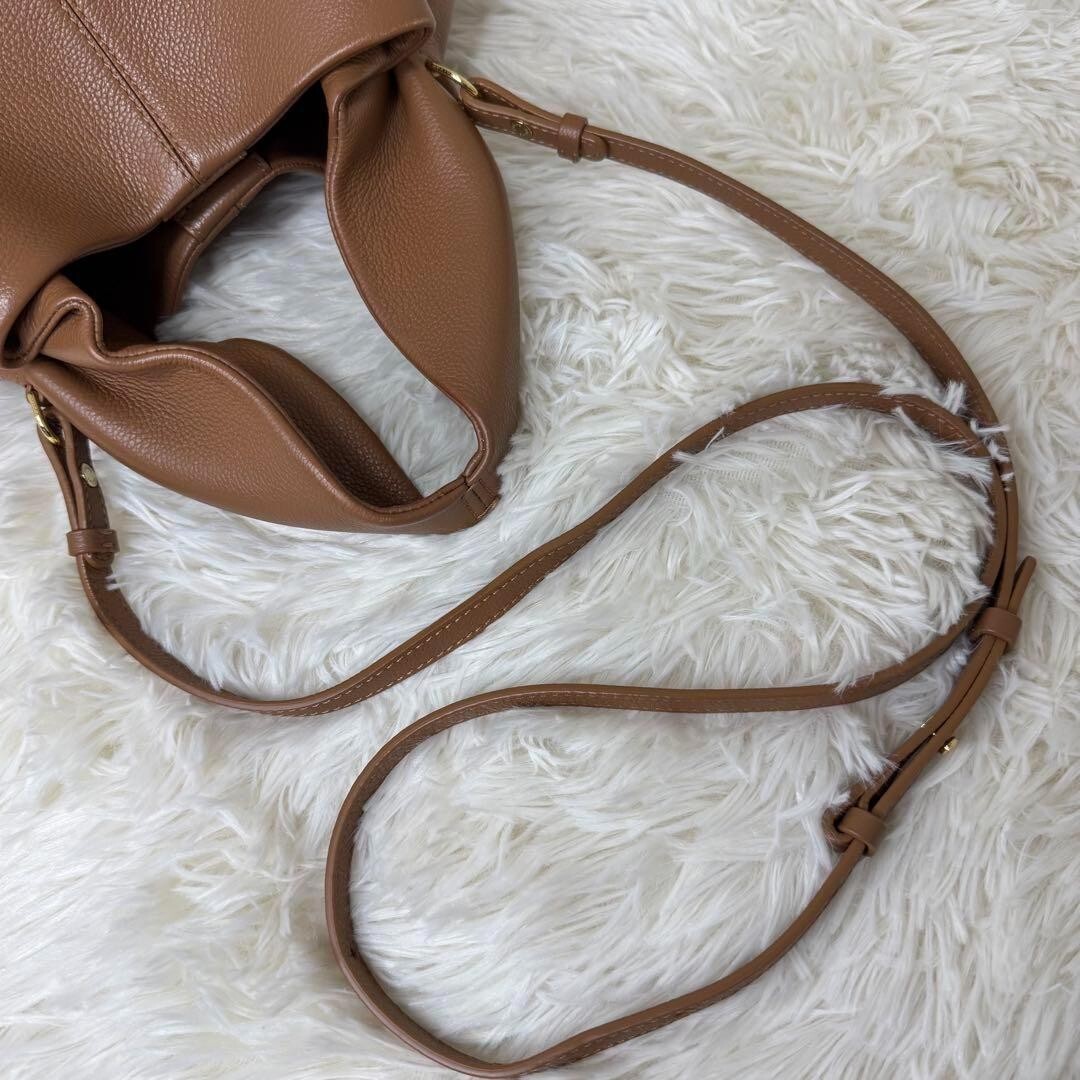 POLENE Numero Neuf Shoulder Bag 2Way Handbag Brown Brand reuse store purchases
