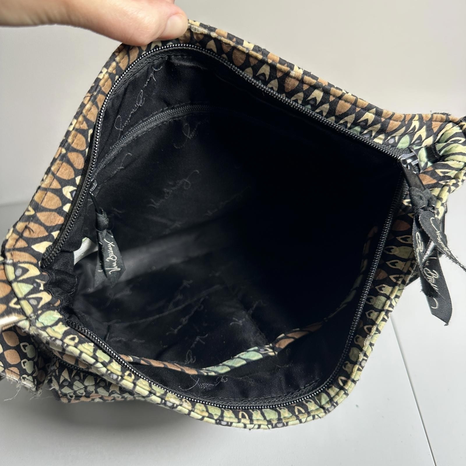 Vera Bradley Sierra Stream Double Zip Mailbag Crossbody With Allover Wear/Dirt