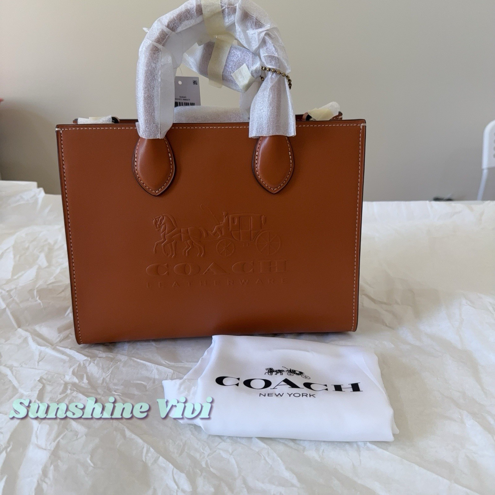 NWT Coach Ace Tote 26 Bag bag CR681 B4/BURNISHED AMBER Refined calf leather